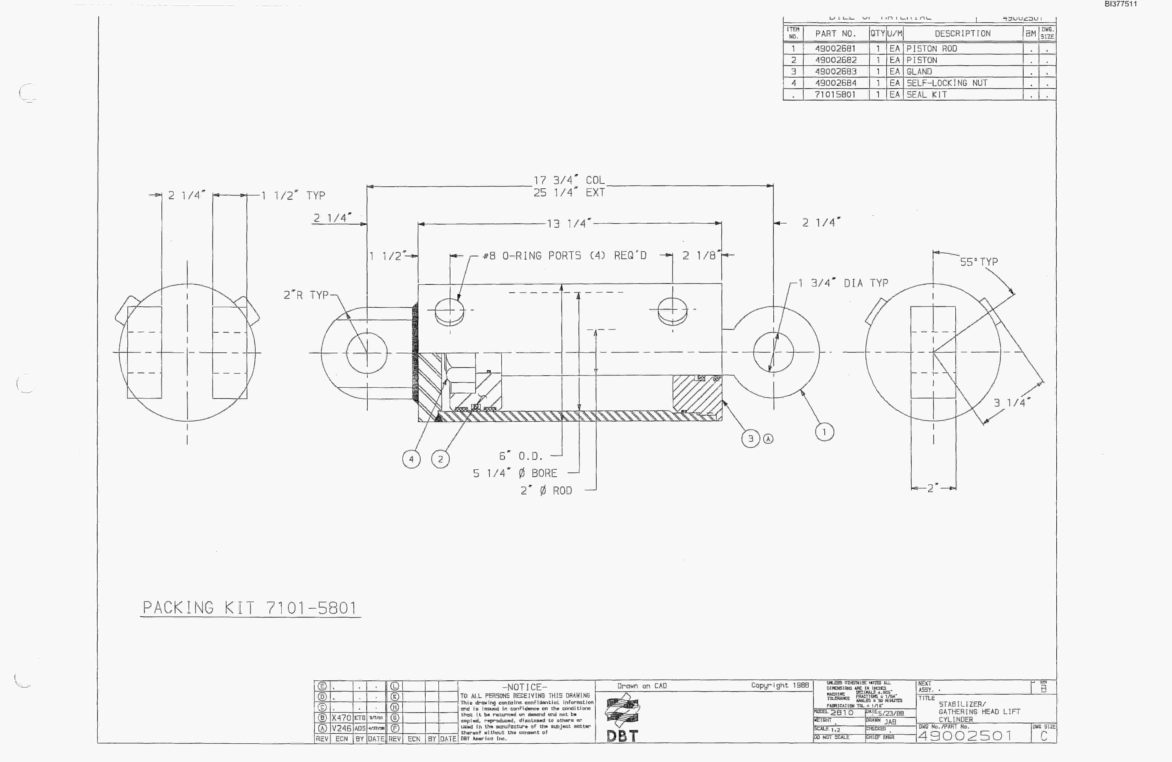 Bucyrus Dash One Drum Miner Parts Catalog BI377511-2