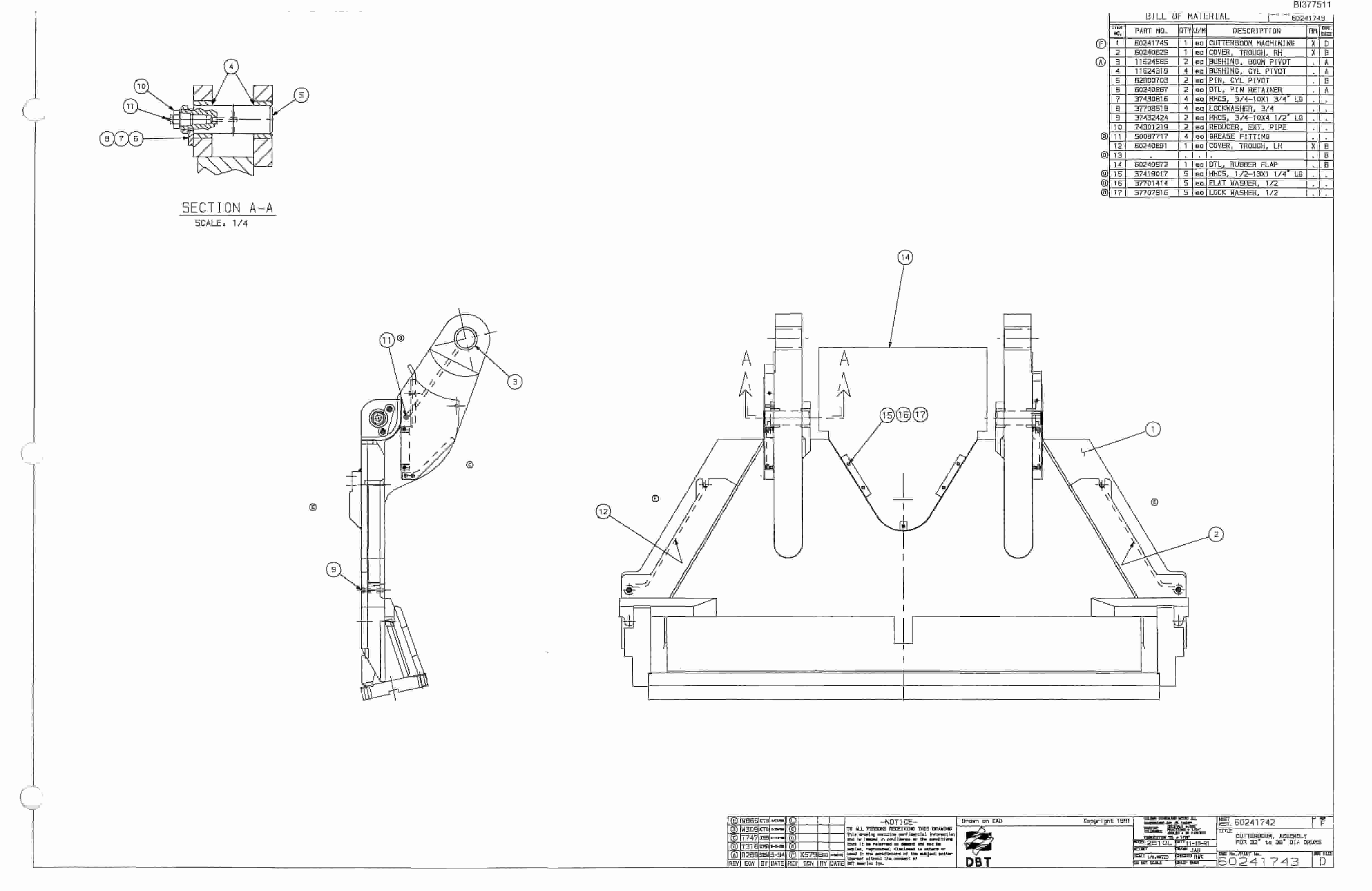 Bucyrus Dash One Drum Miner Parts Catalog BI377511-5