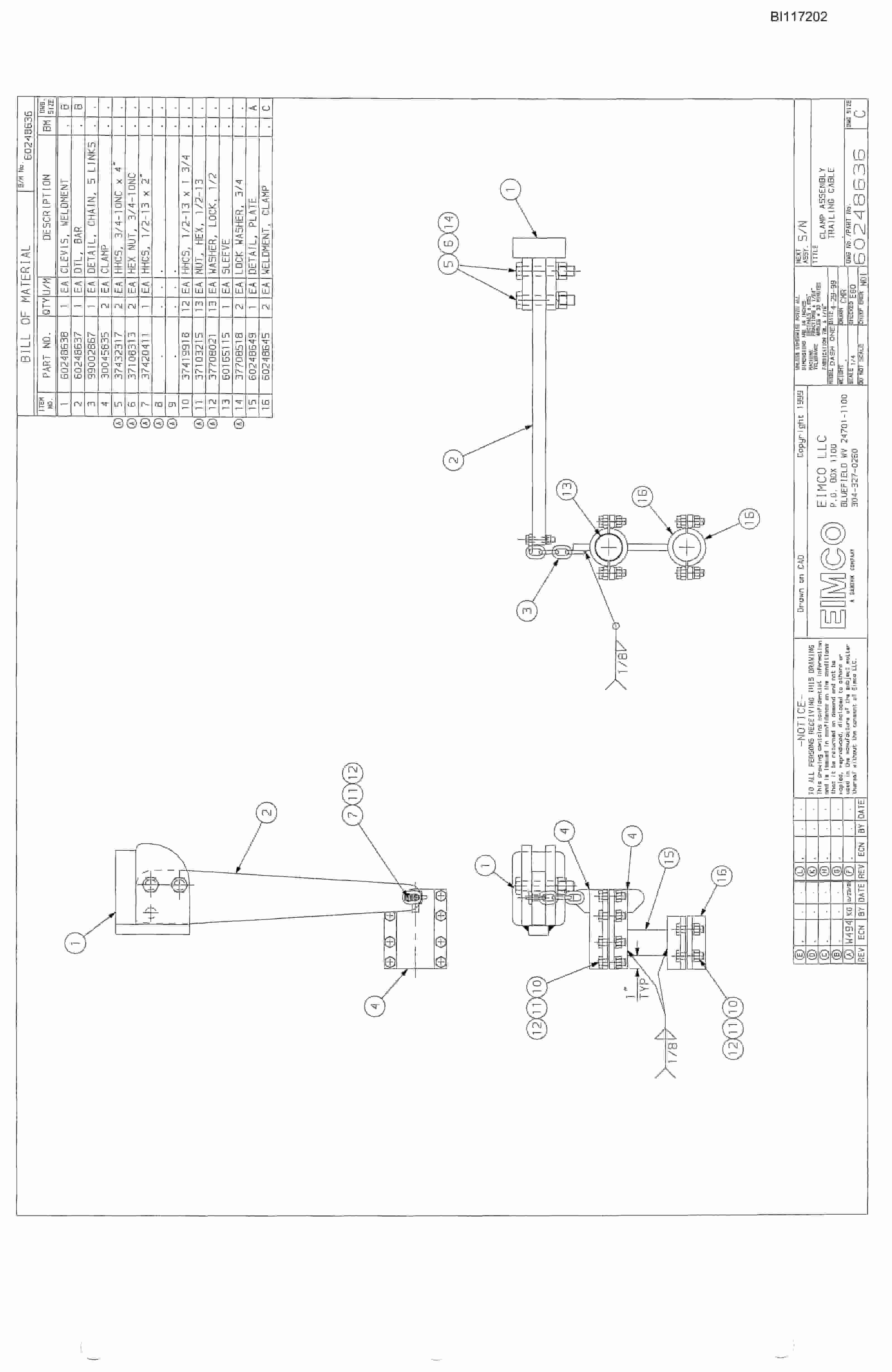 Bucyrus Dash One Miner Parts Catalog BI117202-3