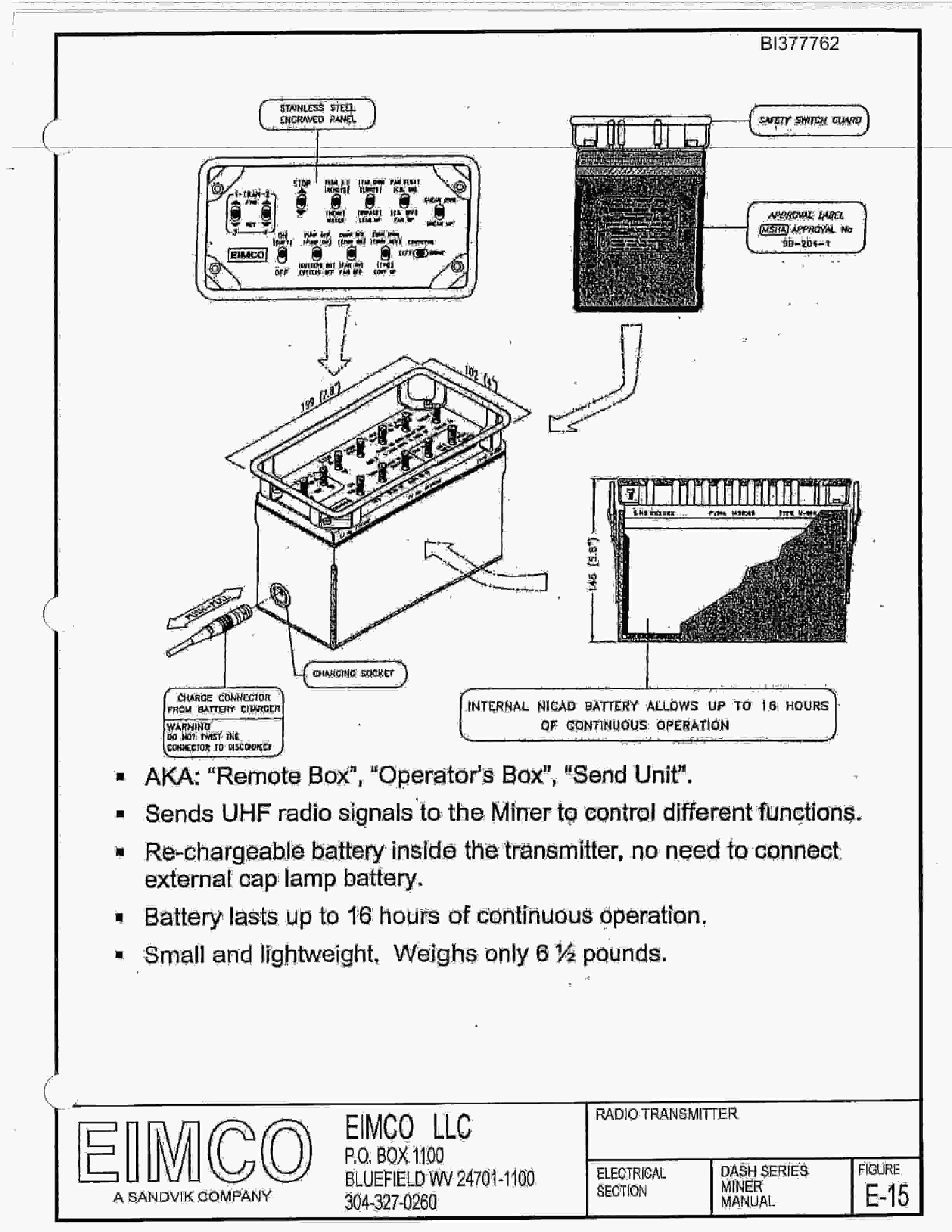 Bucyrus Dash Series Miner Technical Manual BI377762-5