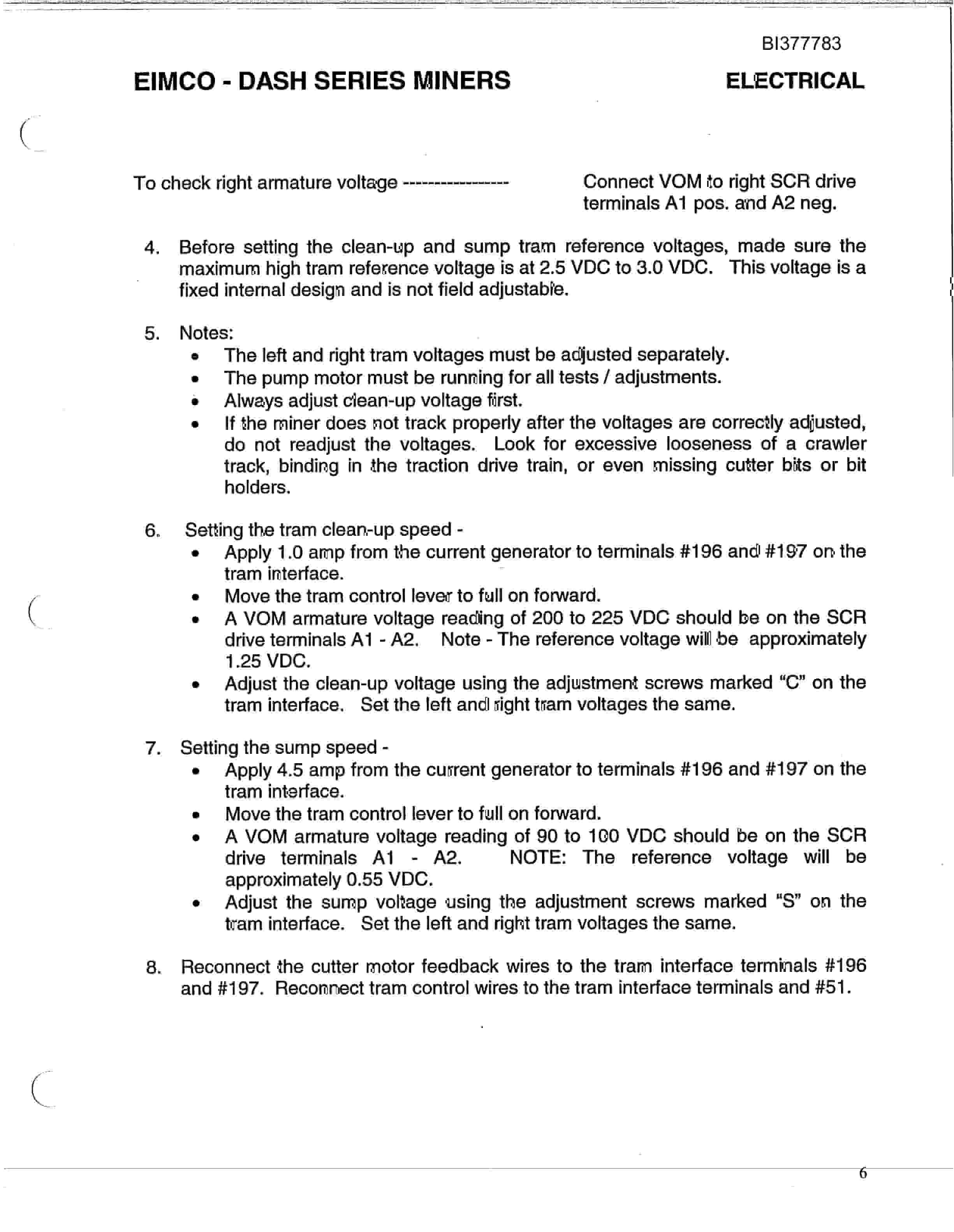 Bucyrus Dash Series Miner Technical Manual BI377783-3