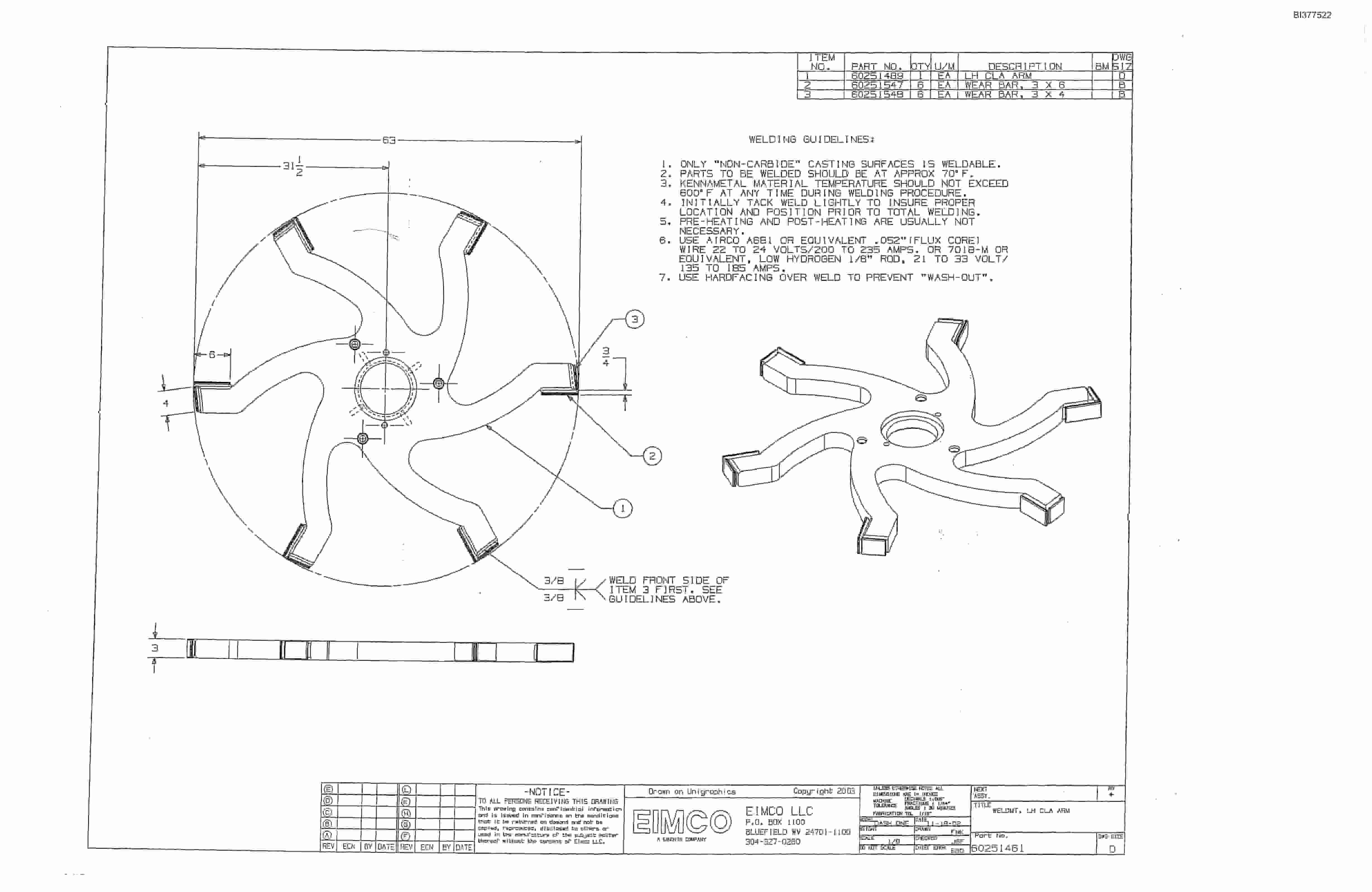 Bucyrus Dash Two Drum Miner Parts Catalog BI377522-5