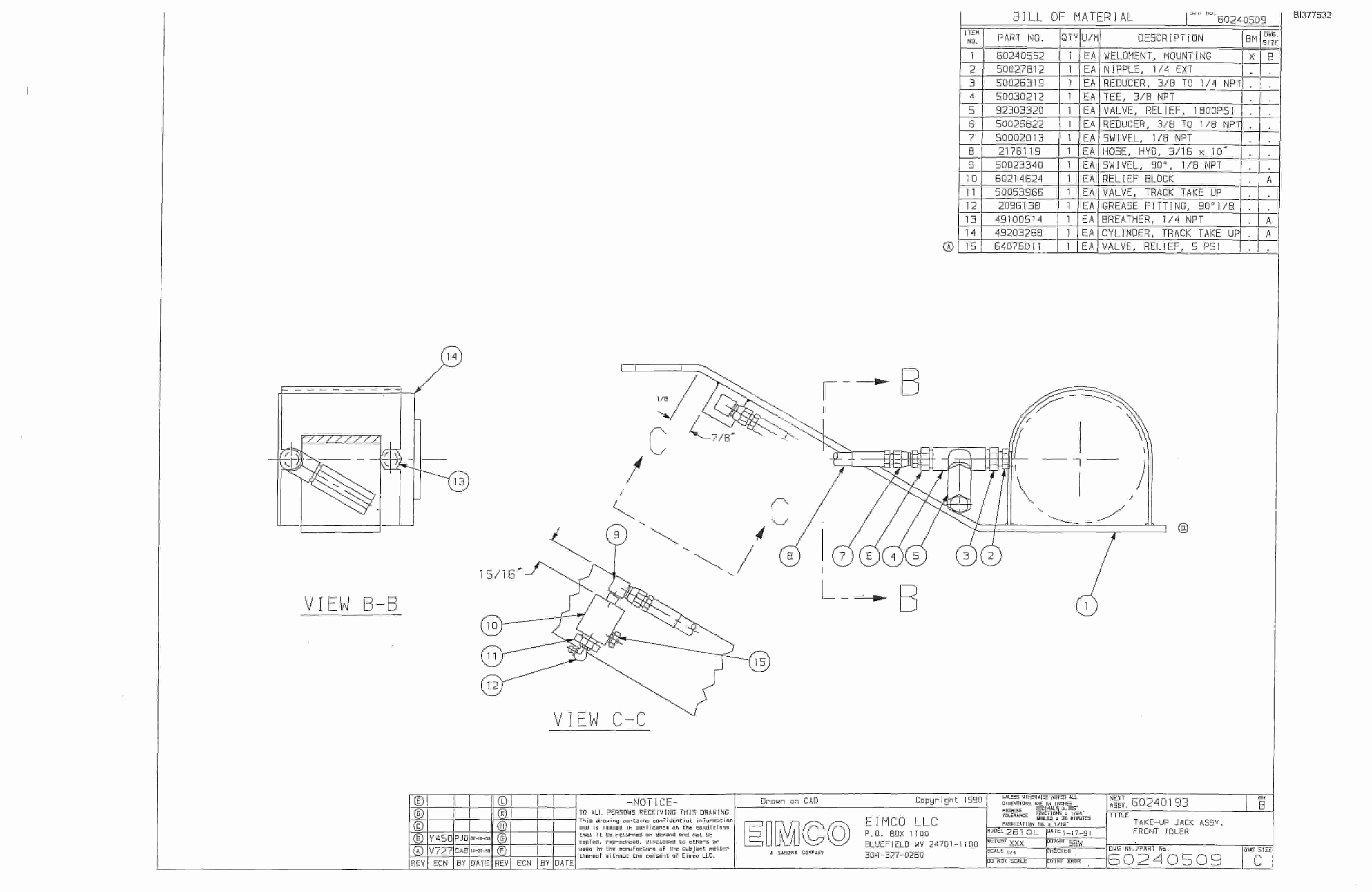 Bucyrus Dash Two Drum Miner Parts Catalog BI377532-3