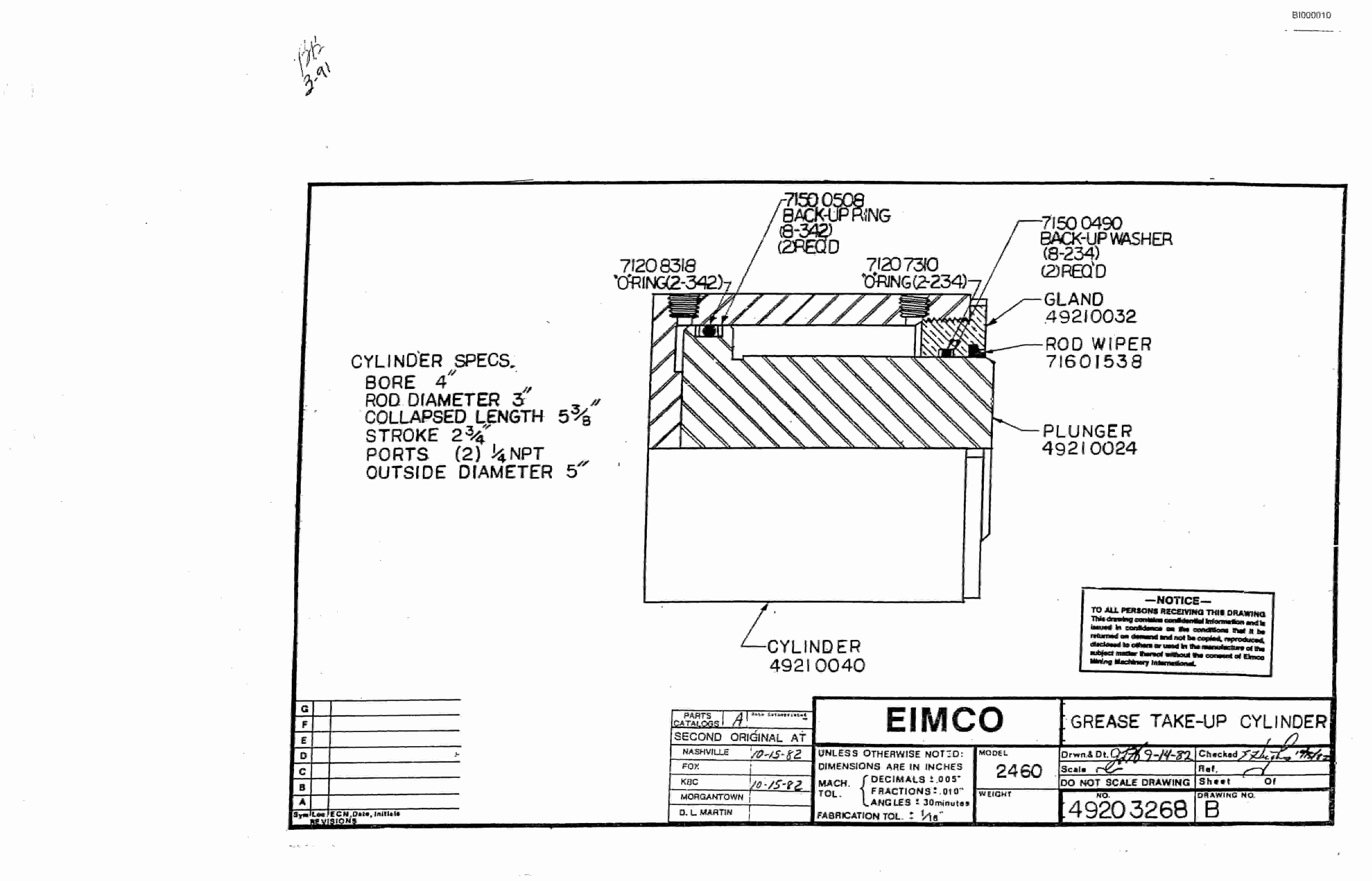 Bucyrus Dash Two Miner Parts Catalog BI000010-3