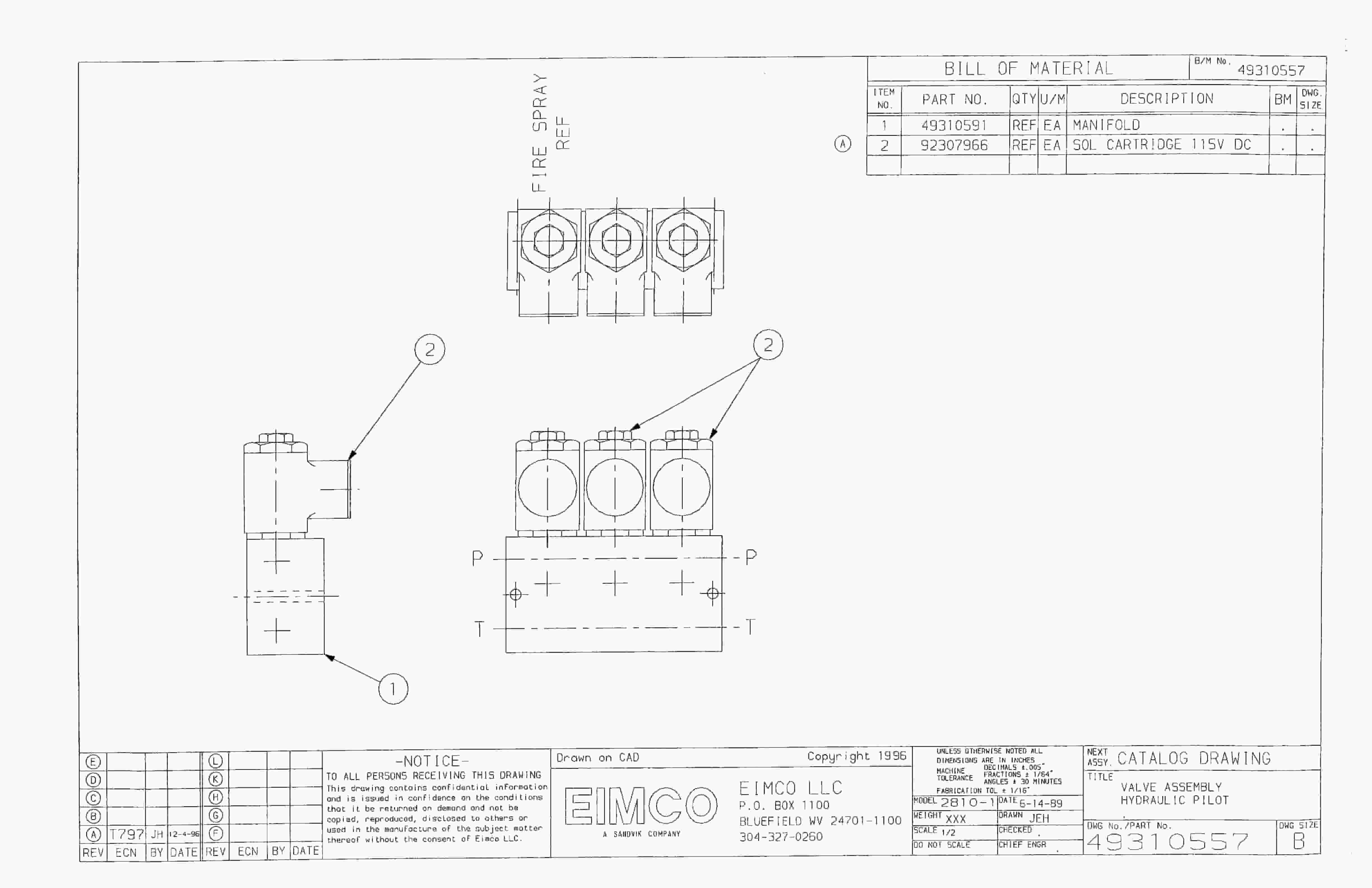 Bucyrus Dash Two Miner Parts Catalog BI016857-2