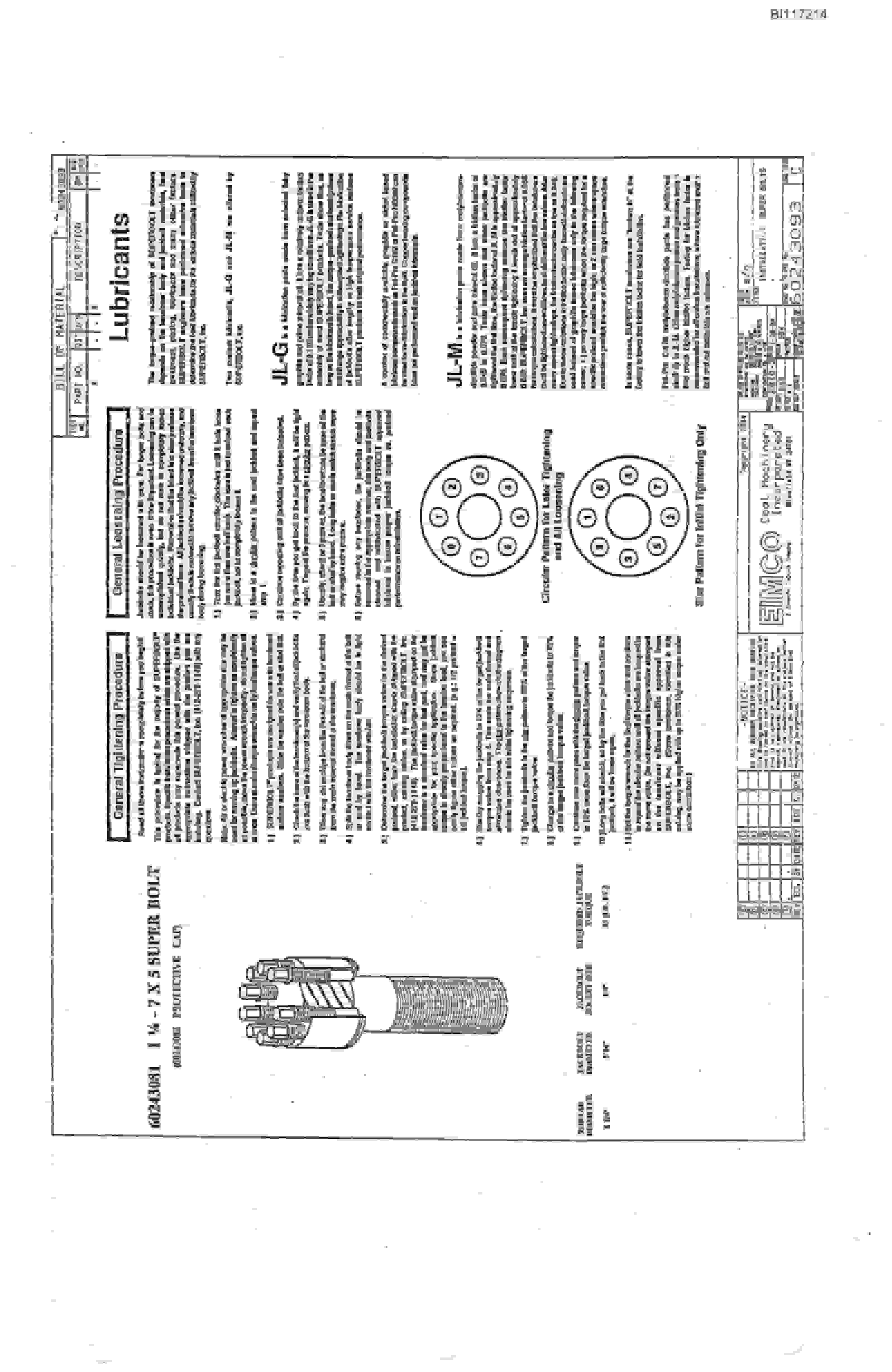Bucyrus Dash Two Miner Parts Catalog BI117214-3
