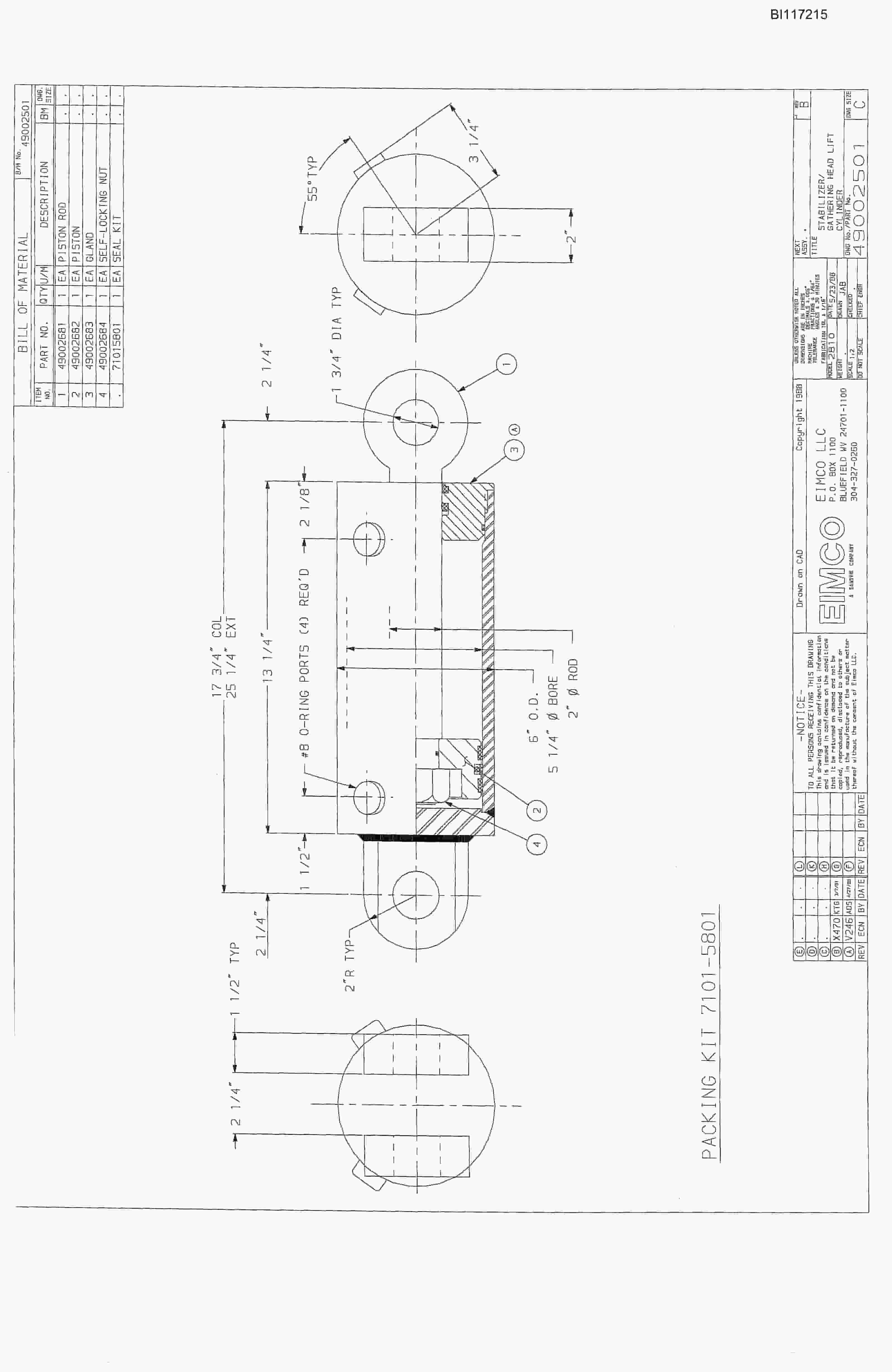 Bucyrus Dash Two Miner Parts Catalog BI117215-2