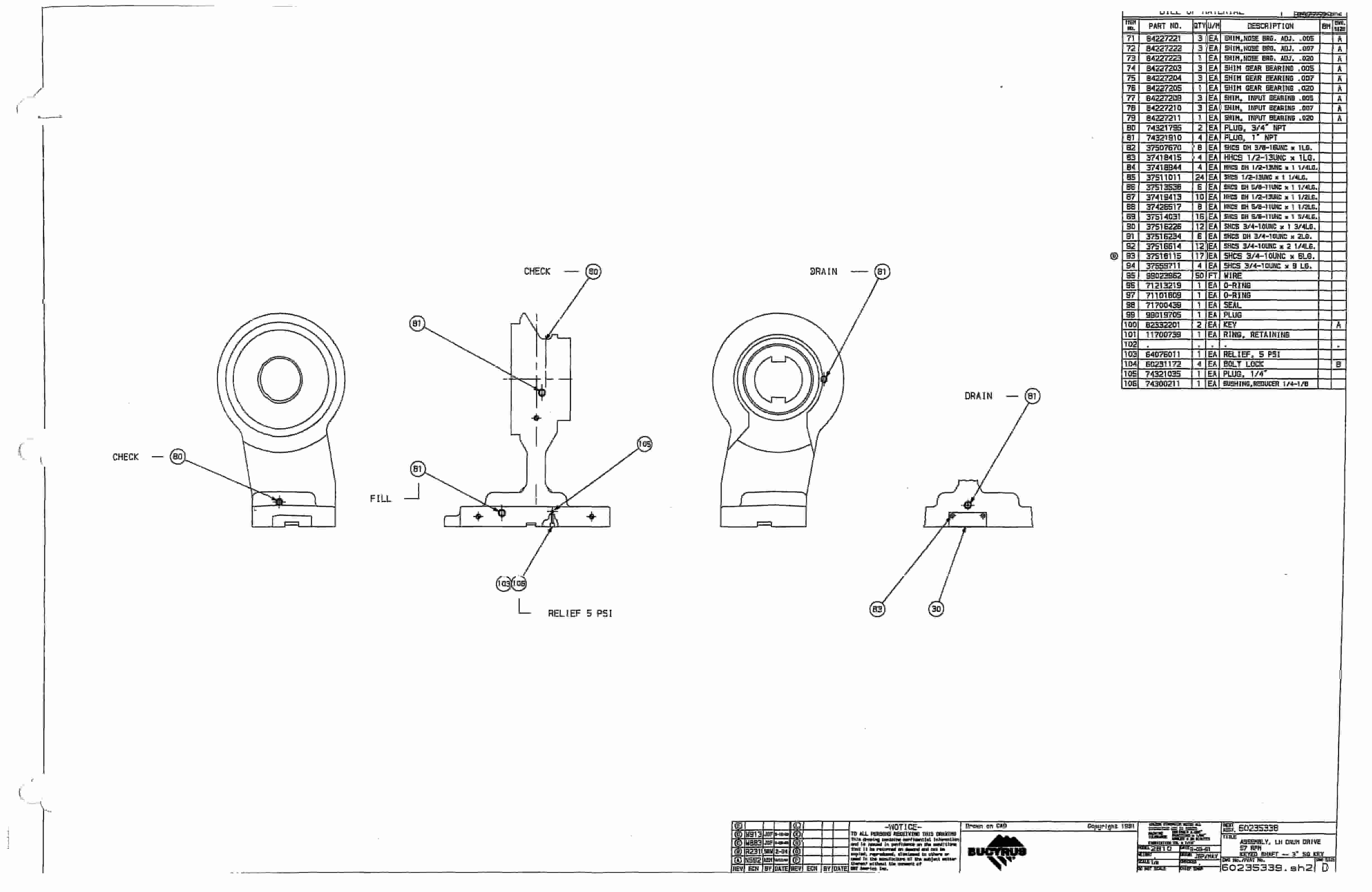 Bucyrus Dash Two Miner Parts Catalog BI377529-4