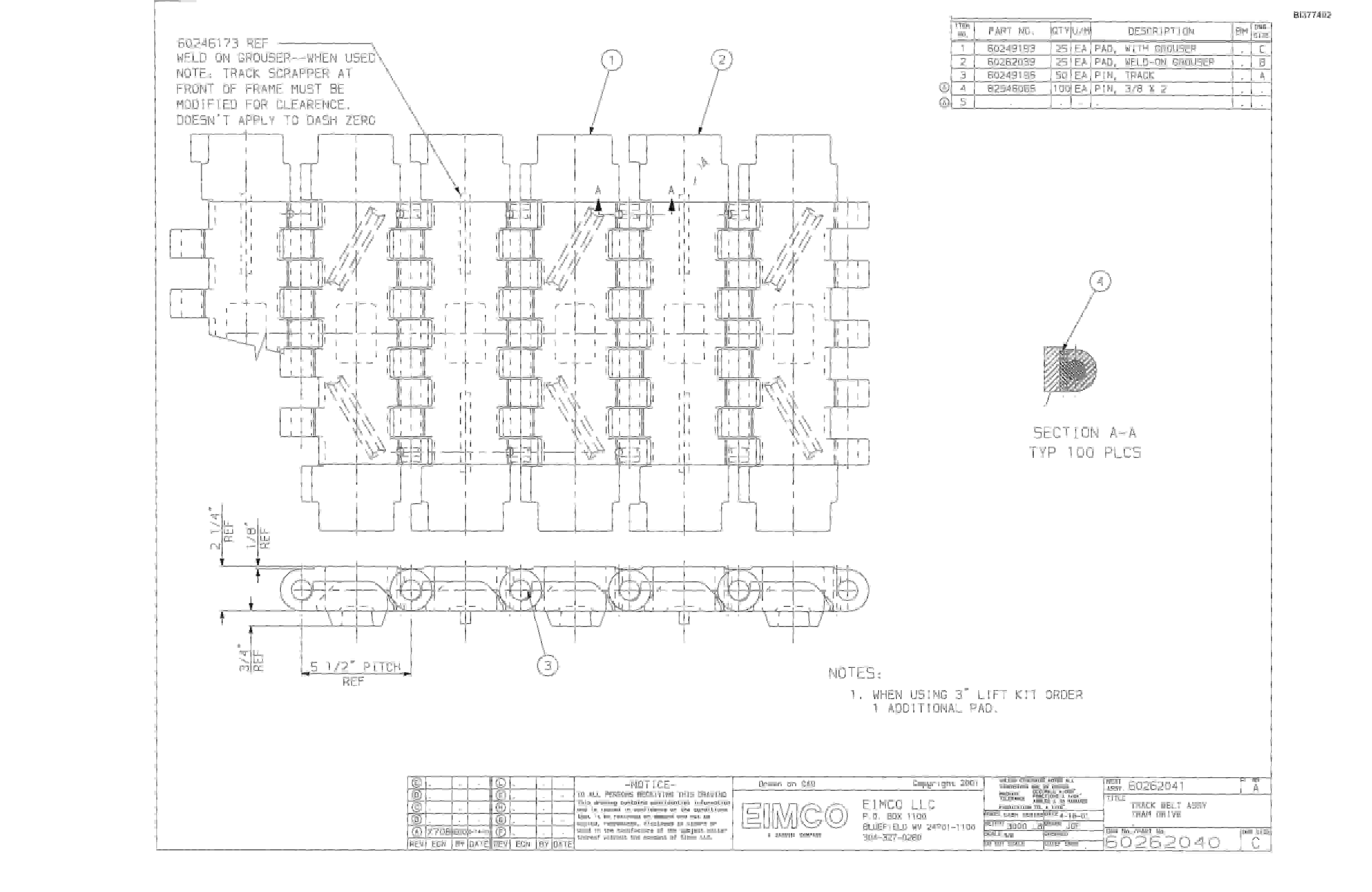 Bucyrus Dash Zero Continuous Miner Parts Catalog BI377492-3