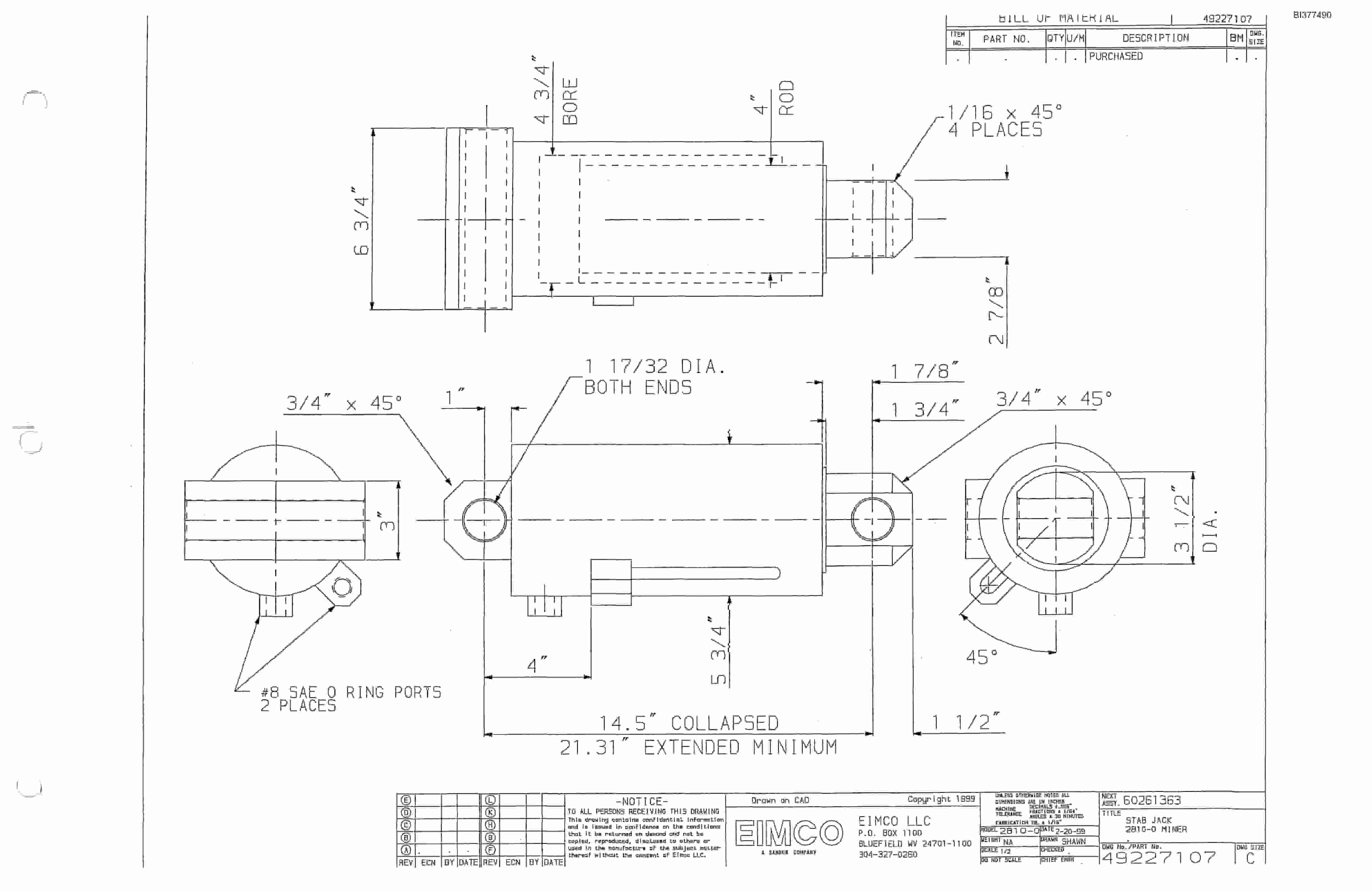 Bucyrus Dash Zero Drum Miner Parts Catalog BI377490-2