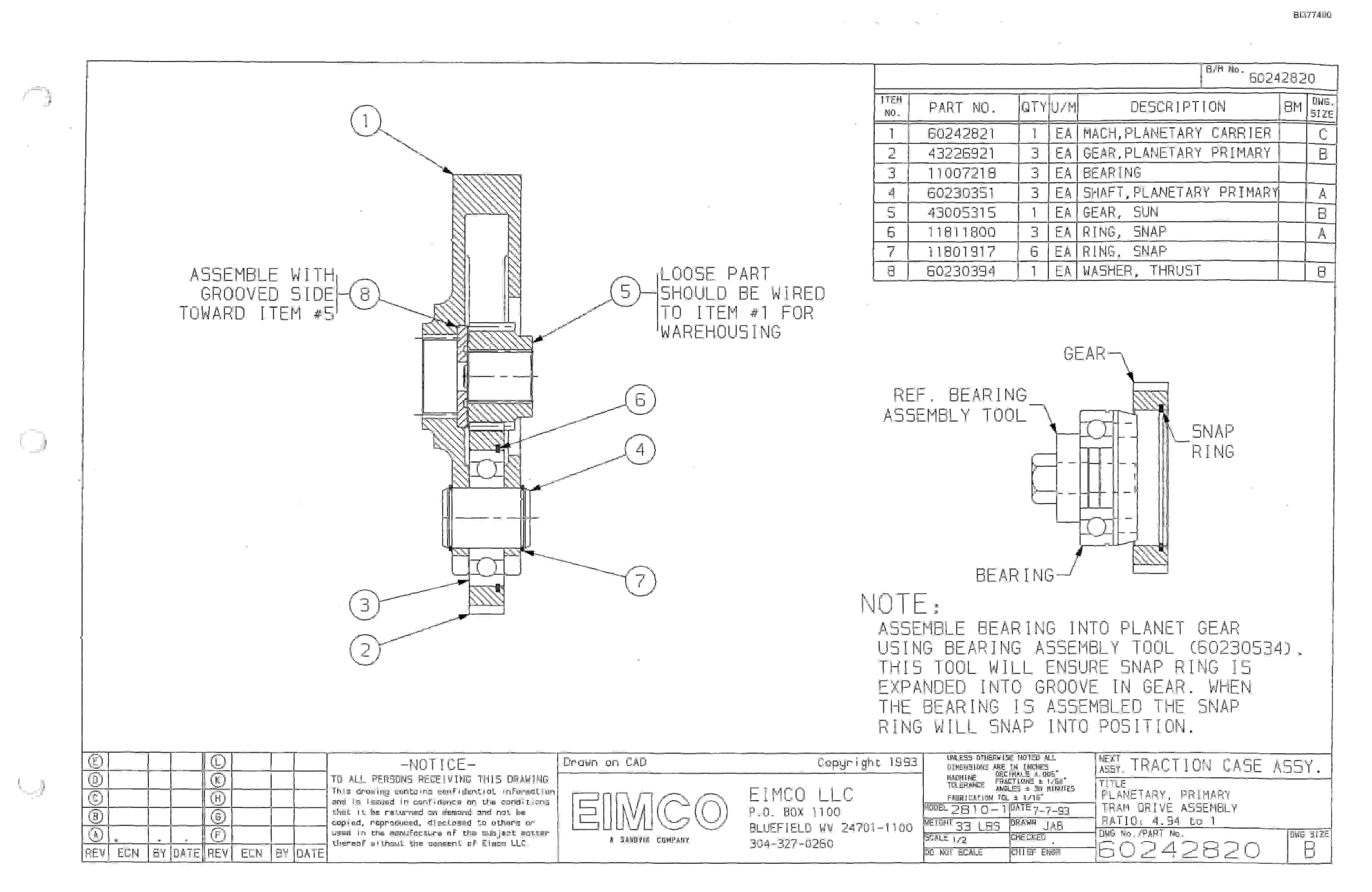 Bucyrus Dash Zero Drum Miner Parts Catalog BI377490-3
