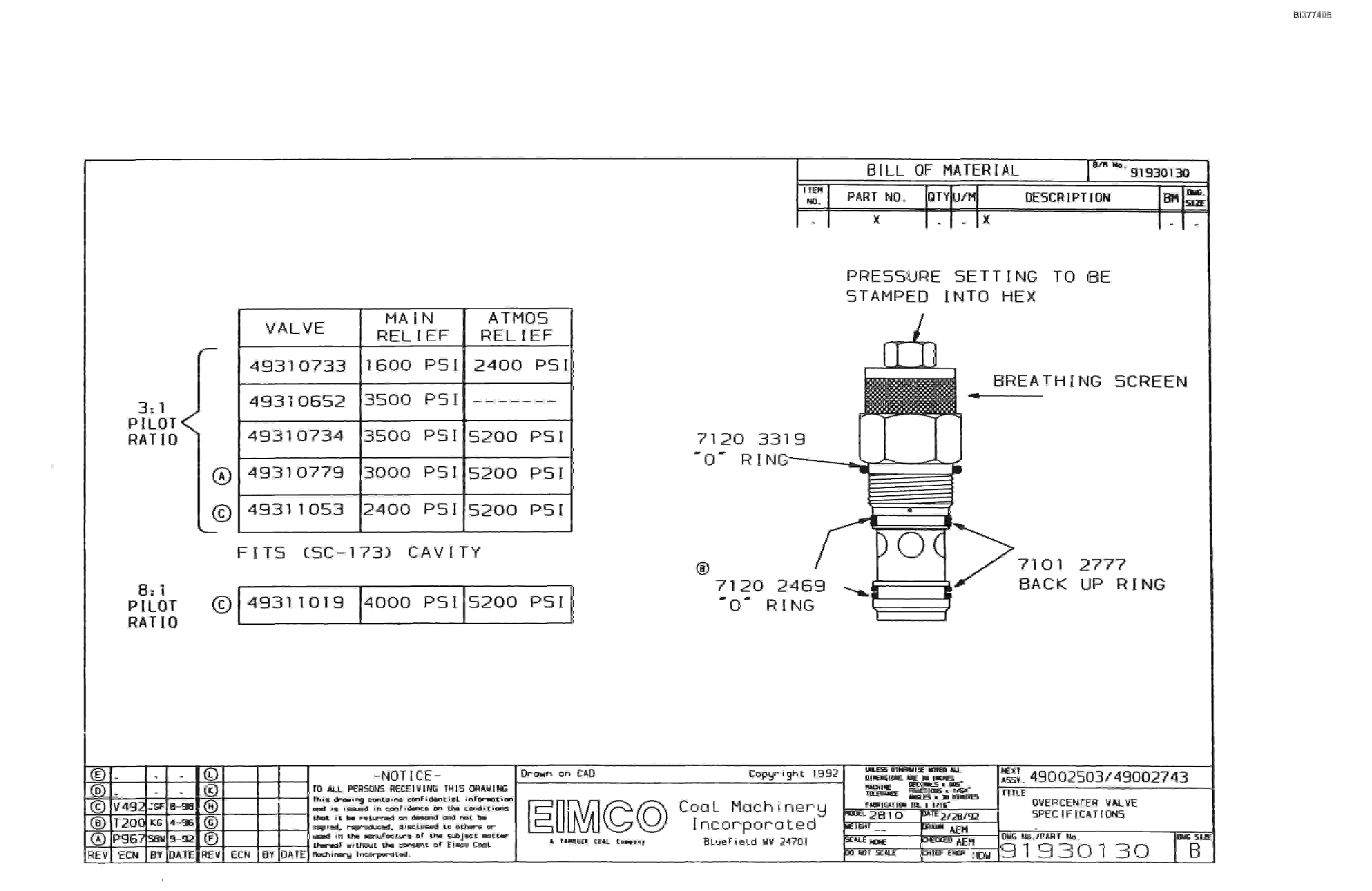 Bucyrus Dash Zero Drum Miner Parts Catalog BI377495-2