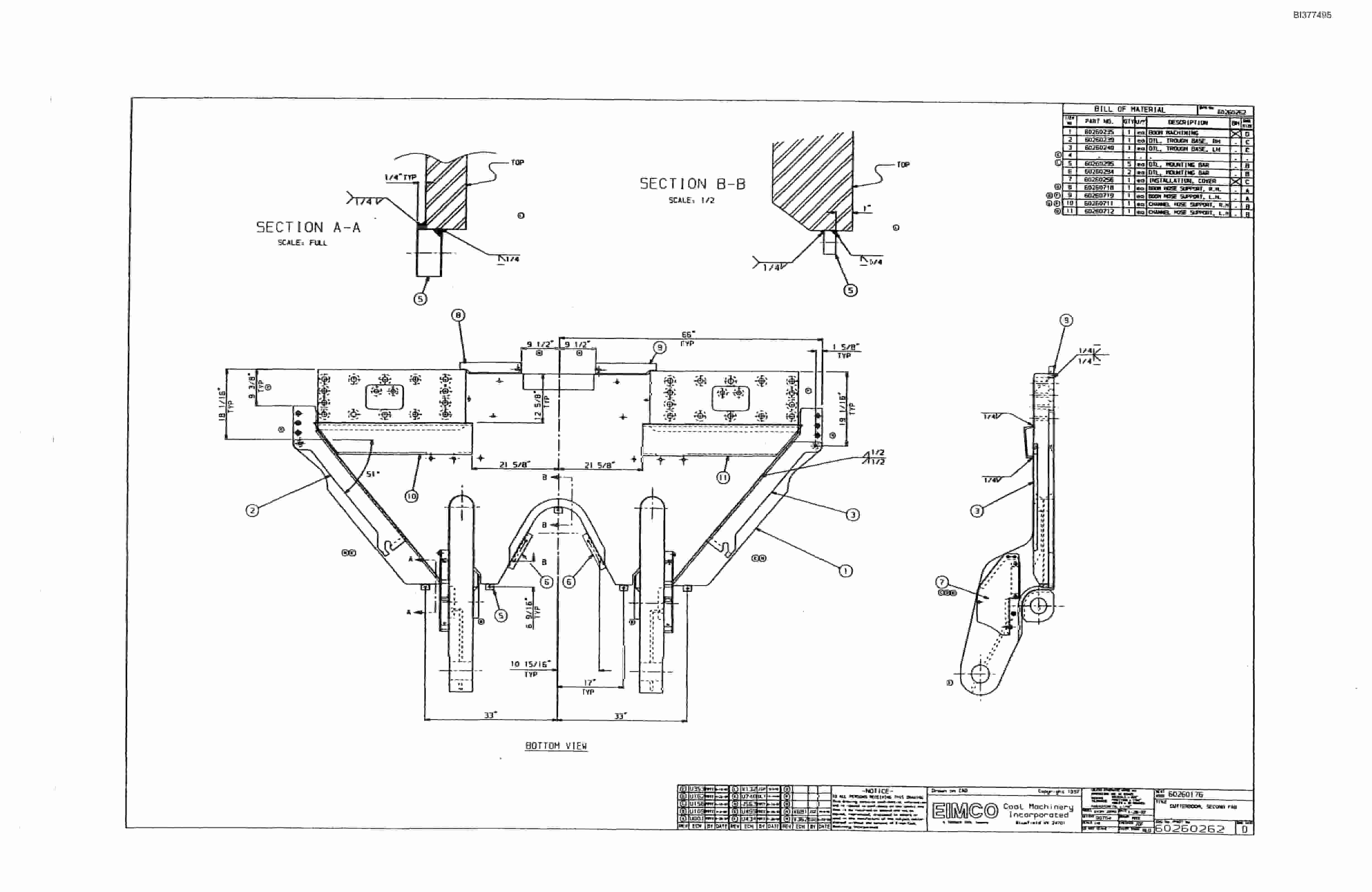 Bucyrus Dash Zero Drum Miner Parts Catalog BI377495-5
