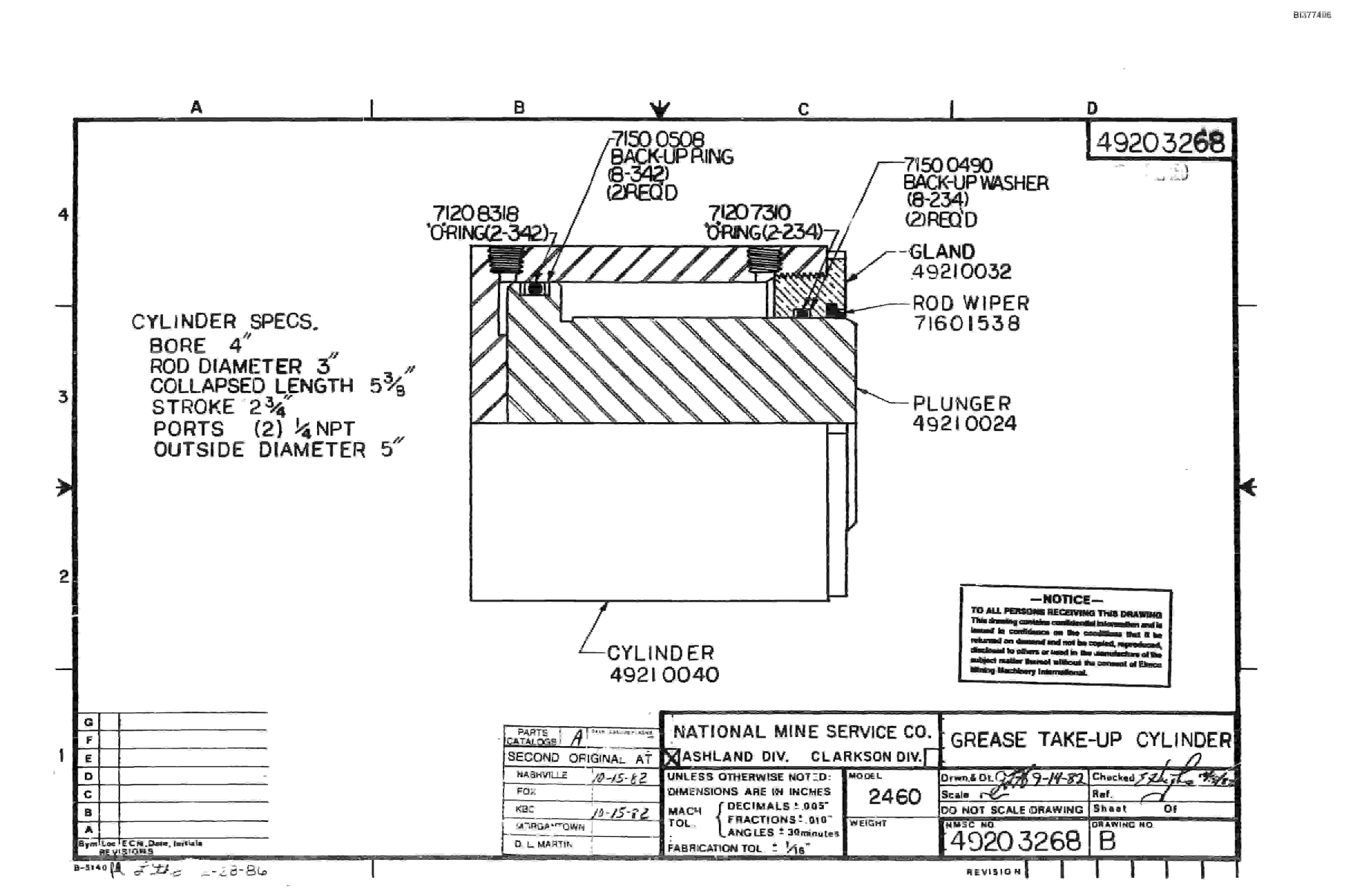 Bucyrus Dash Zero Drum Miner Parts Catalog BI377496-3