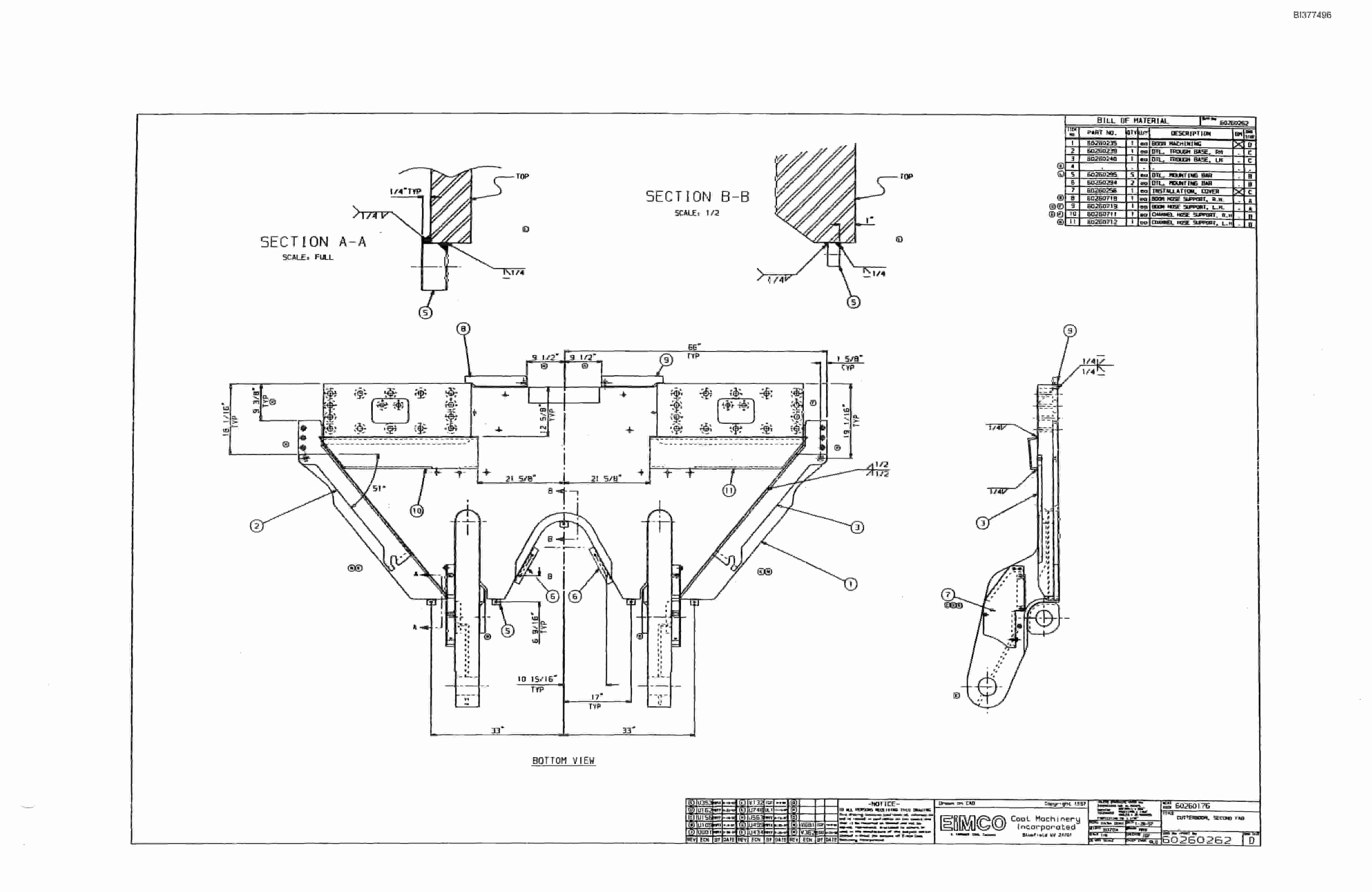 Bucyrus Dash Zero Drum Miner Parts Catalog BI377496-5