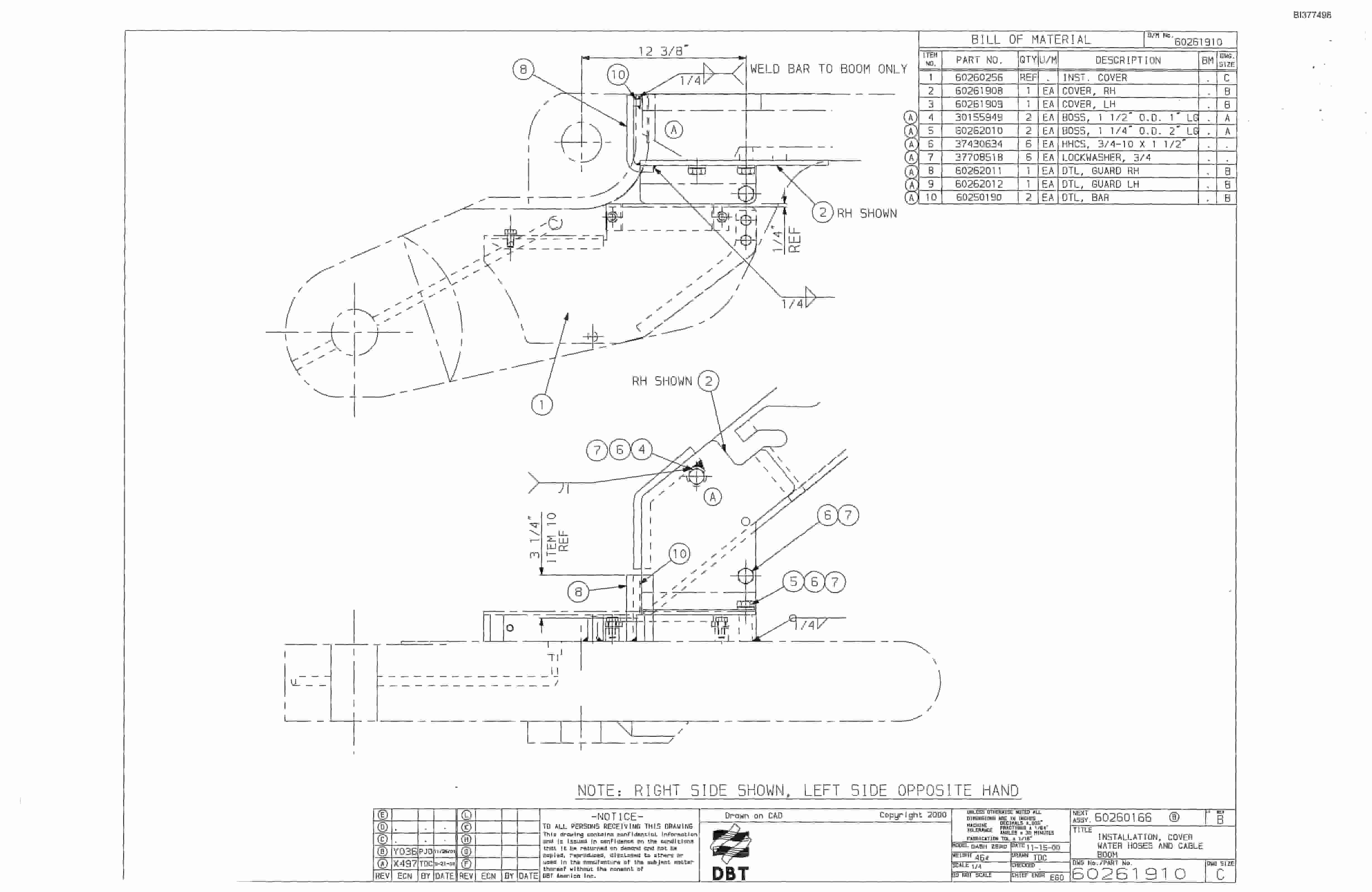 Bucyrus Dash Zero Drum Miner Parts Catalog BI377498-4