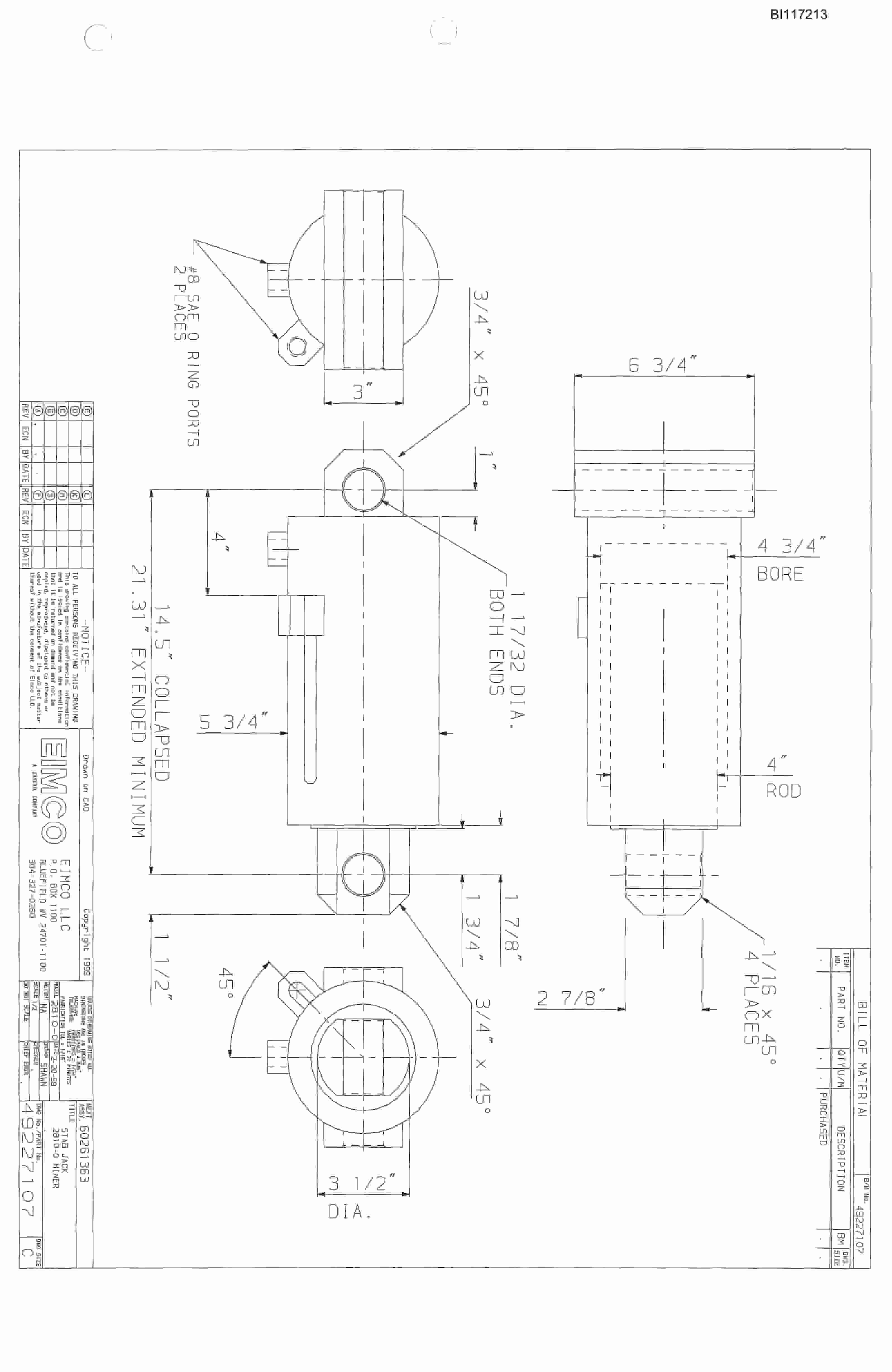 Bucyrus Dash Zero Miner Parts Catalog BI117213-2