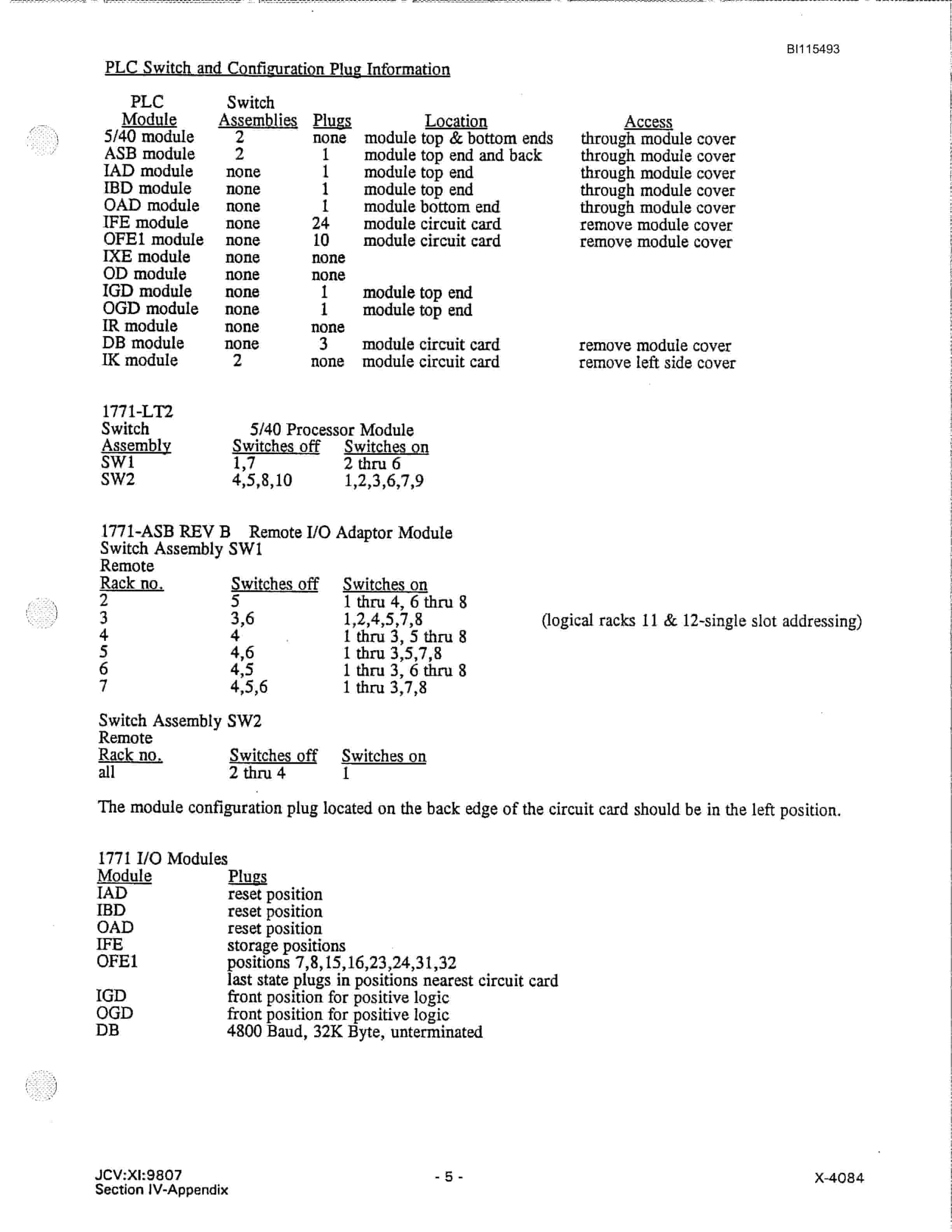Bucyrus Dragline PLC X Technical Manual BI115493-3