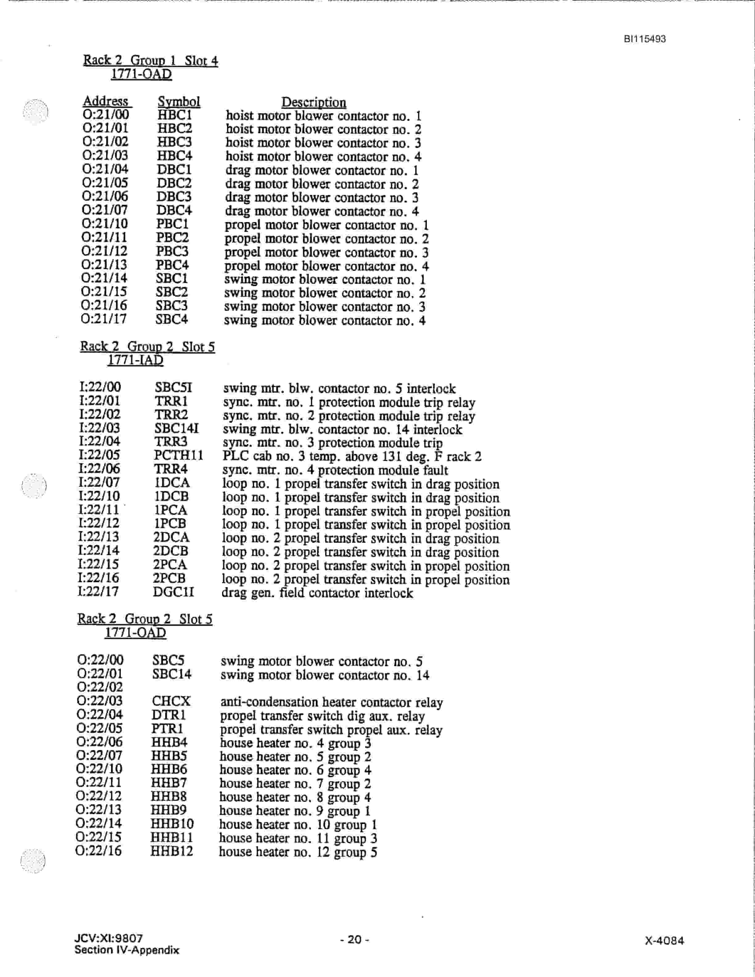 Bucyrus Dragline PLC X Technical Manual BI115493-5
