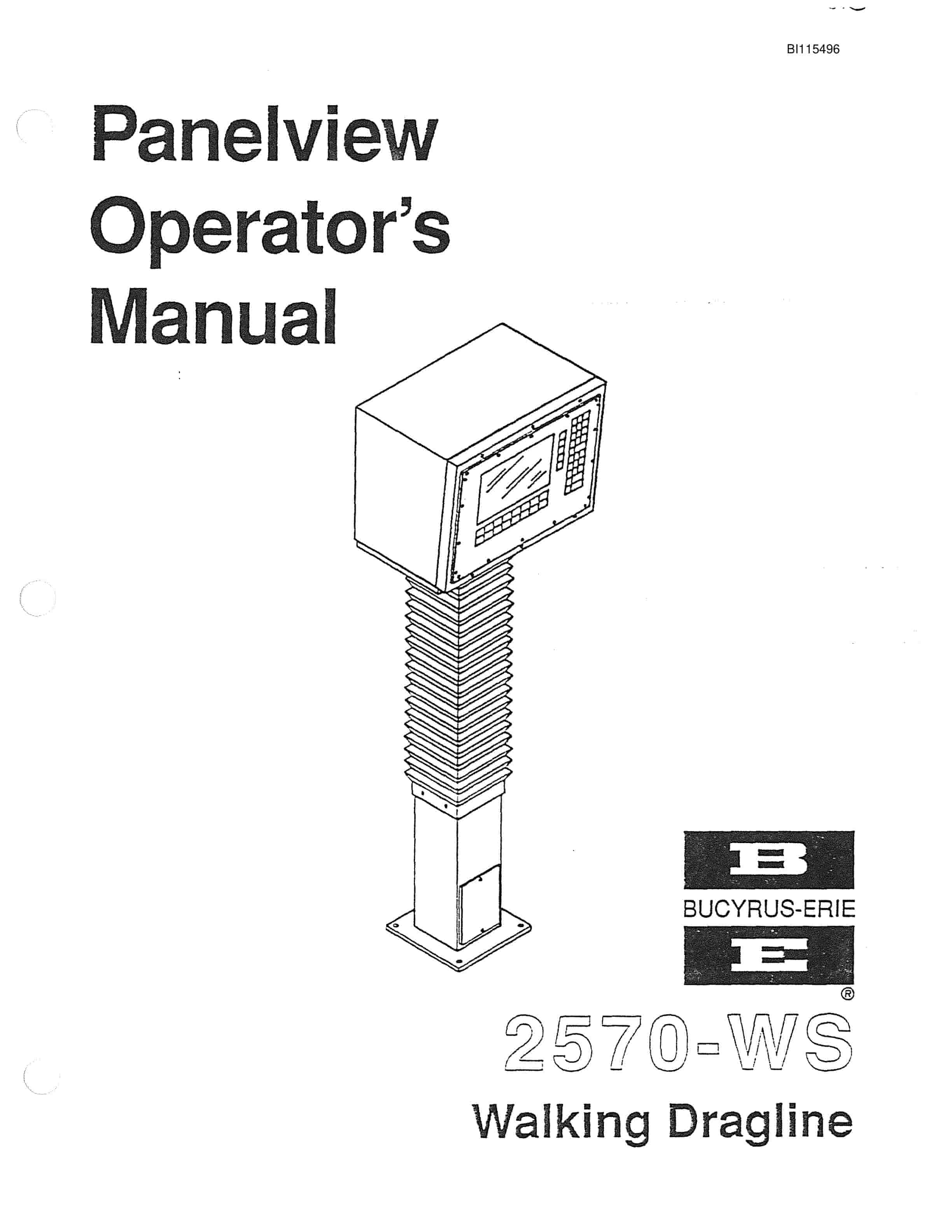 Bucyrus Dragline Tightline Control Technical Manual BI115496-2