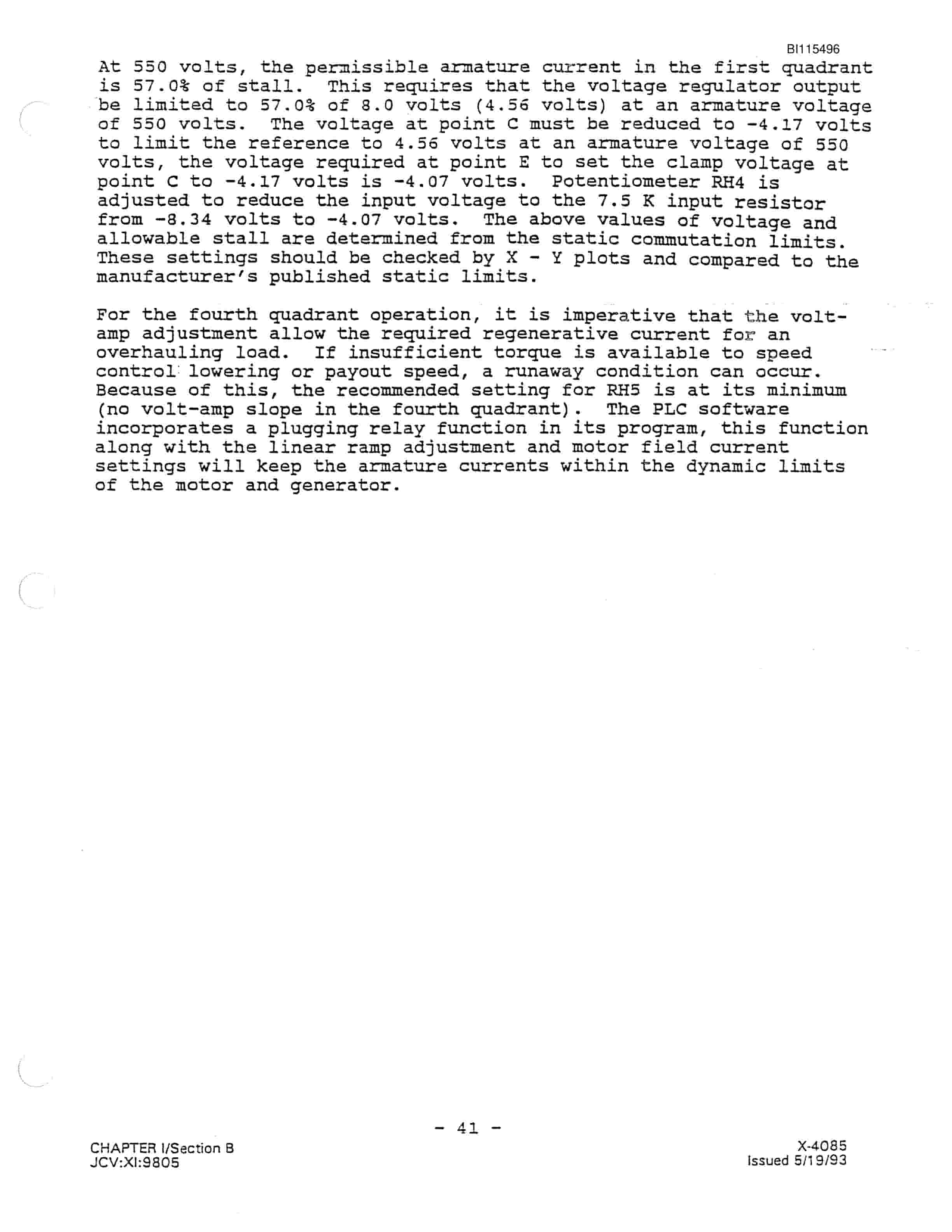 Bucyrus Dragline Tightline Control Technical Manual BI115496-4