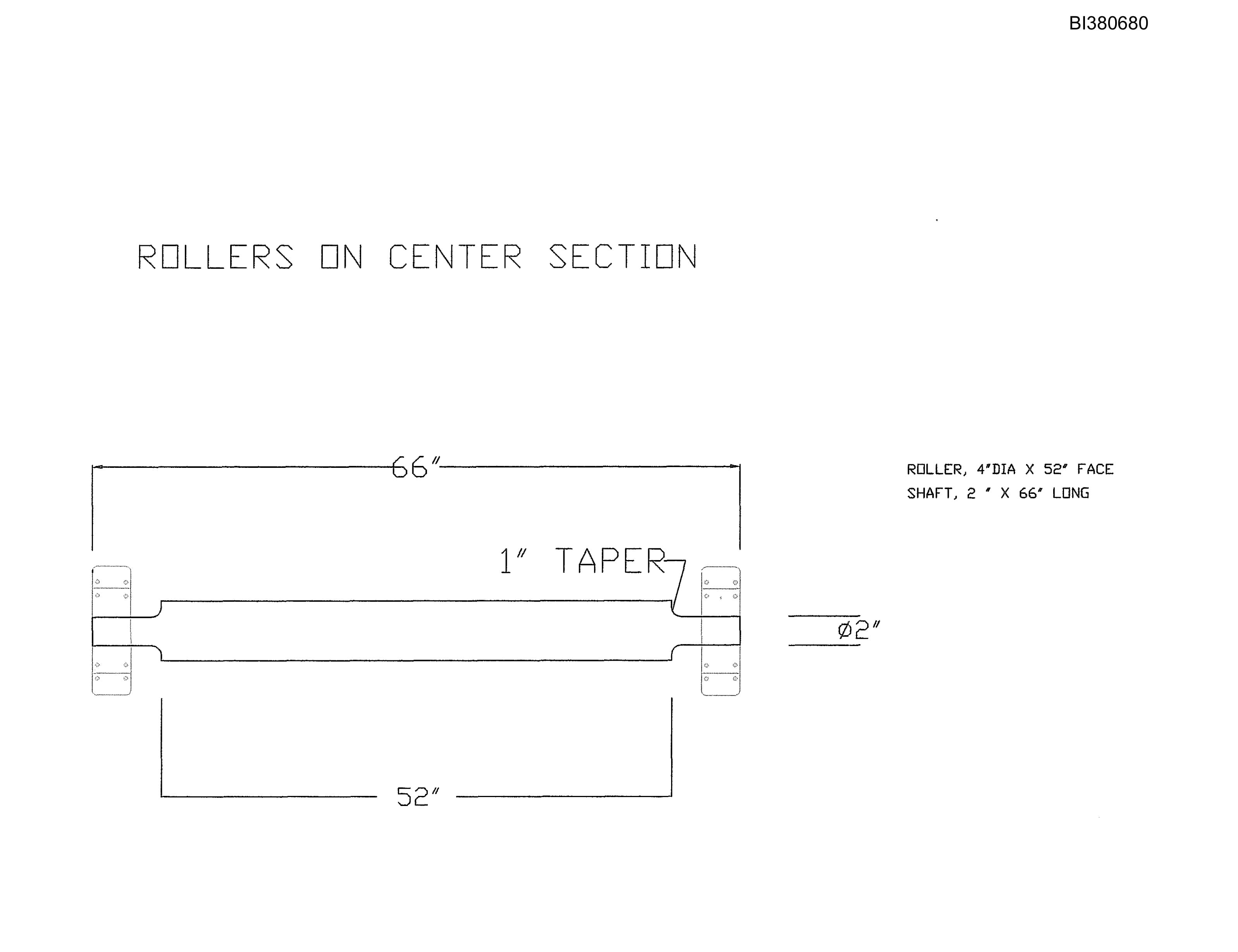 Bucyrus Drive, Belt Storage Unit Parts Catalog BI380680-5
