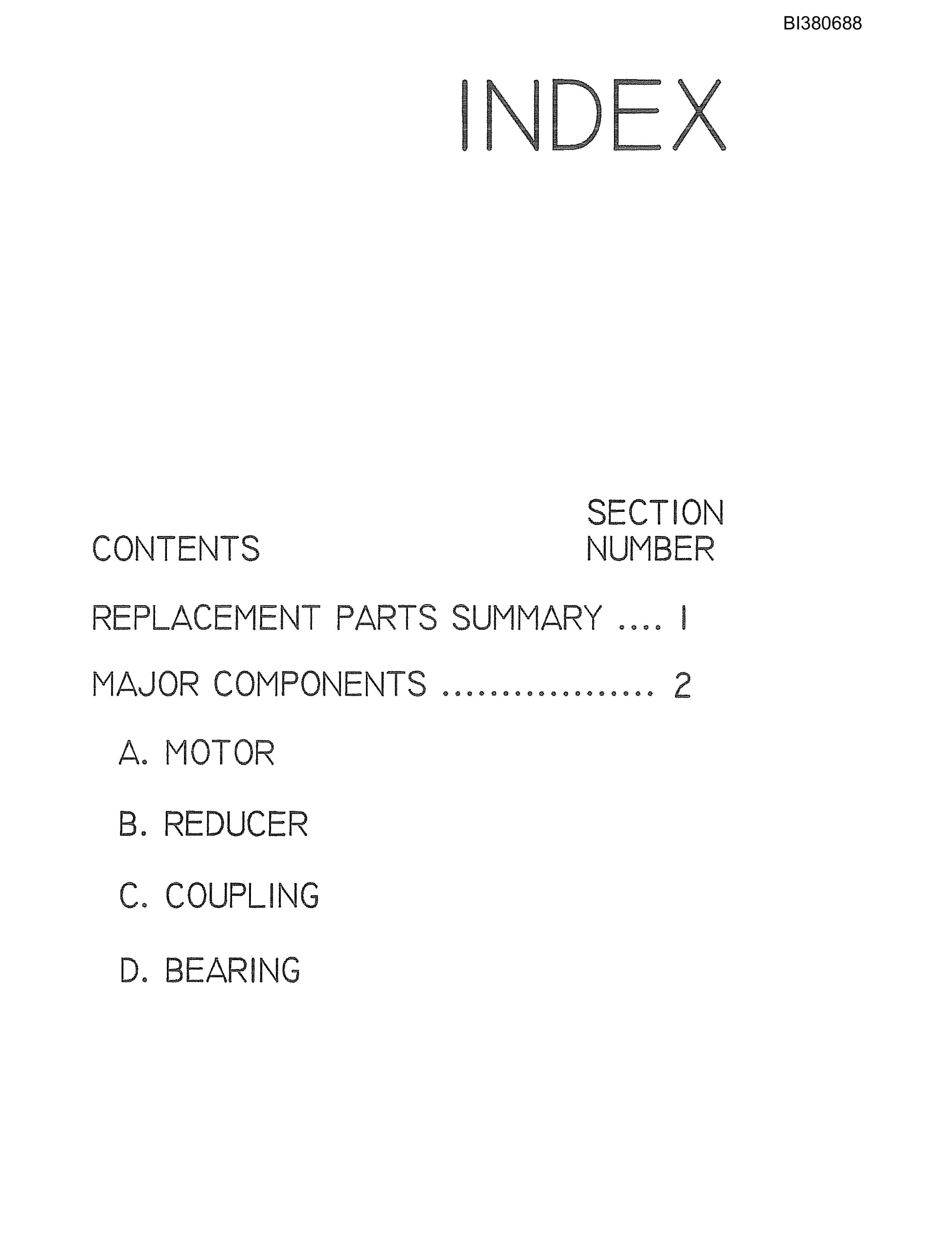 Bucyrus Drive Parts Catalog BI380688-2