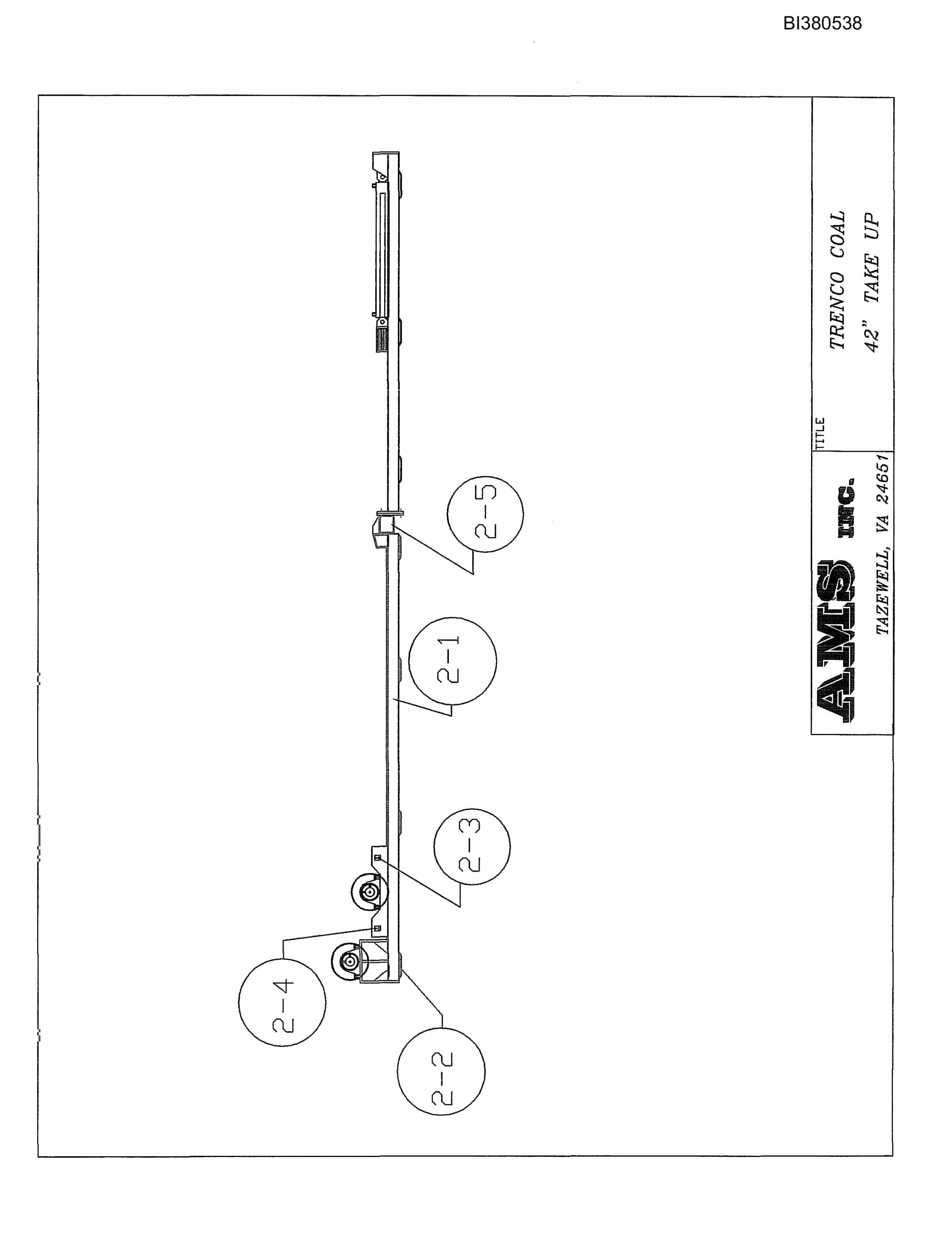 Bucyrus Drive, Take-Up Parts Catalog BI380538-5