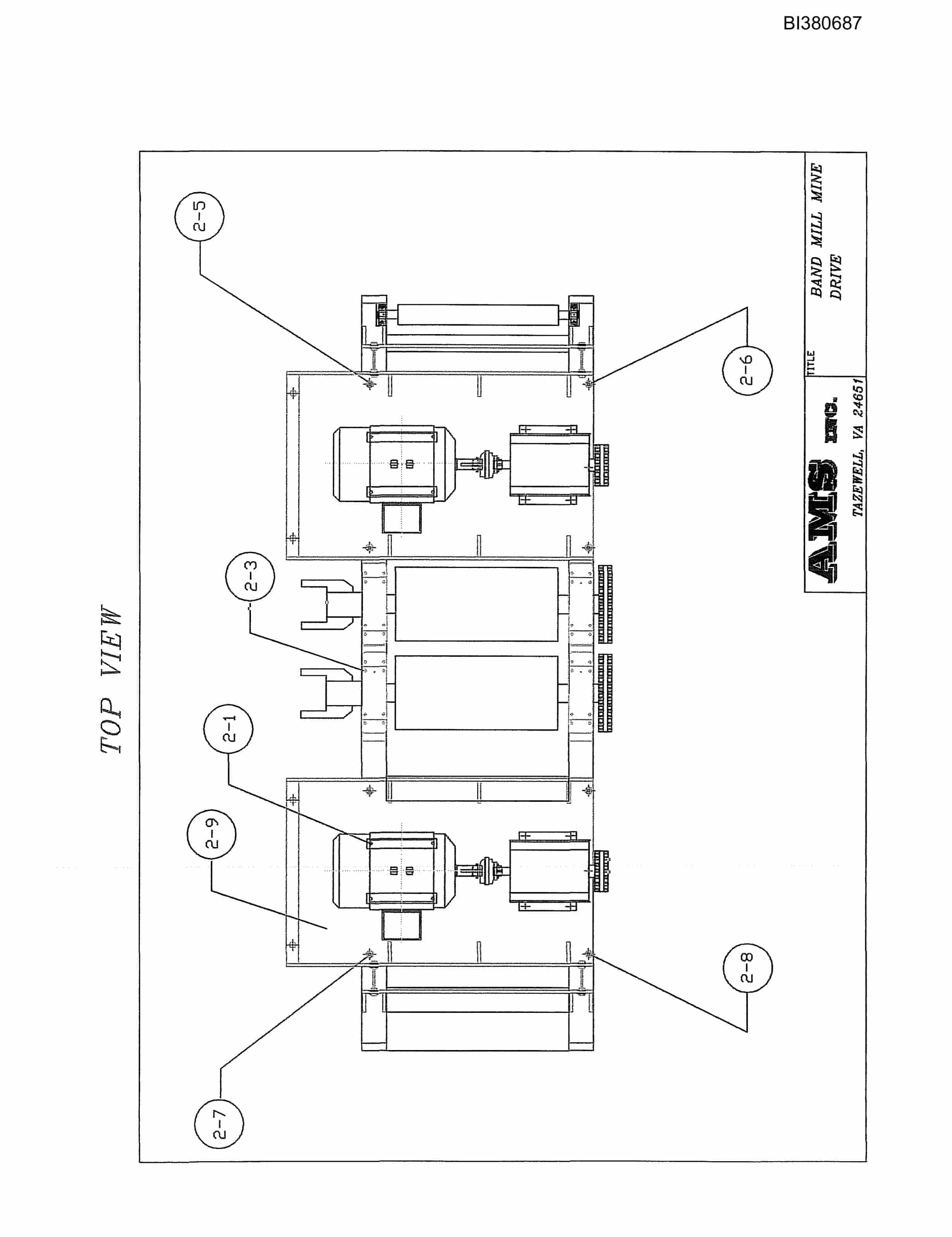 Bucyrus Drive, Take-Up, Remote Tail Parts Catalog BI380687-3
