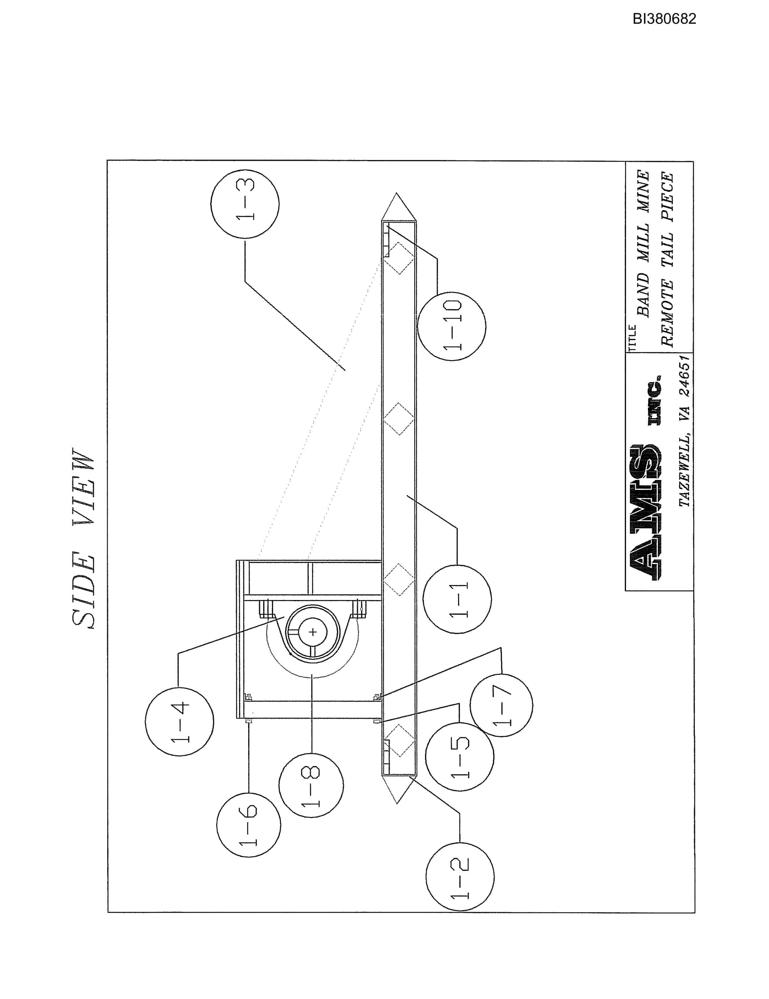 Bucyrus Drive, Take-Up, Remote Tailpiece Parts Catalog BI380682-2