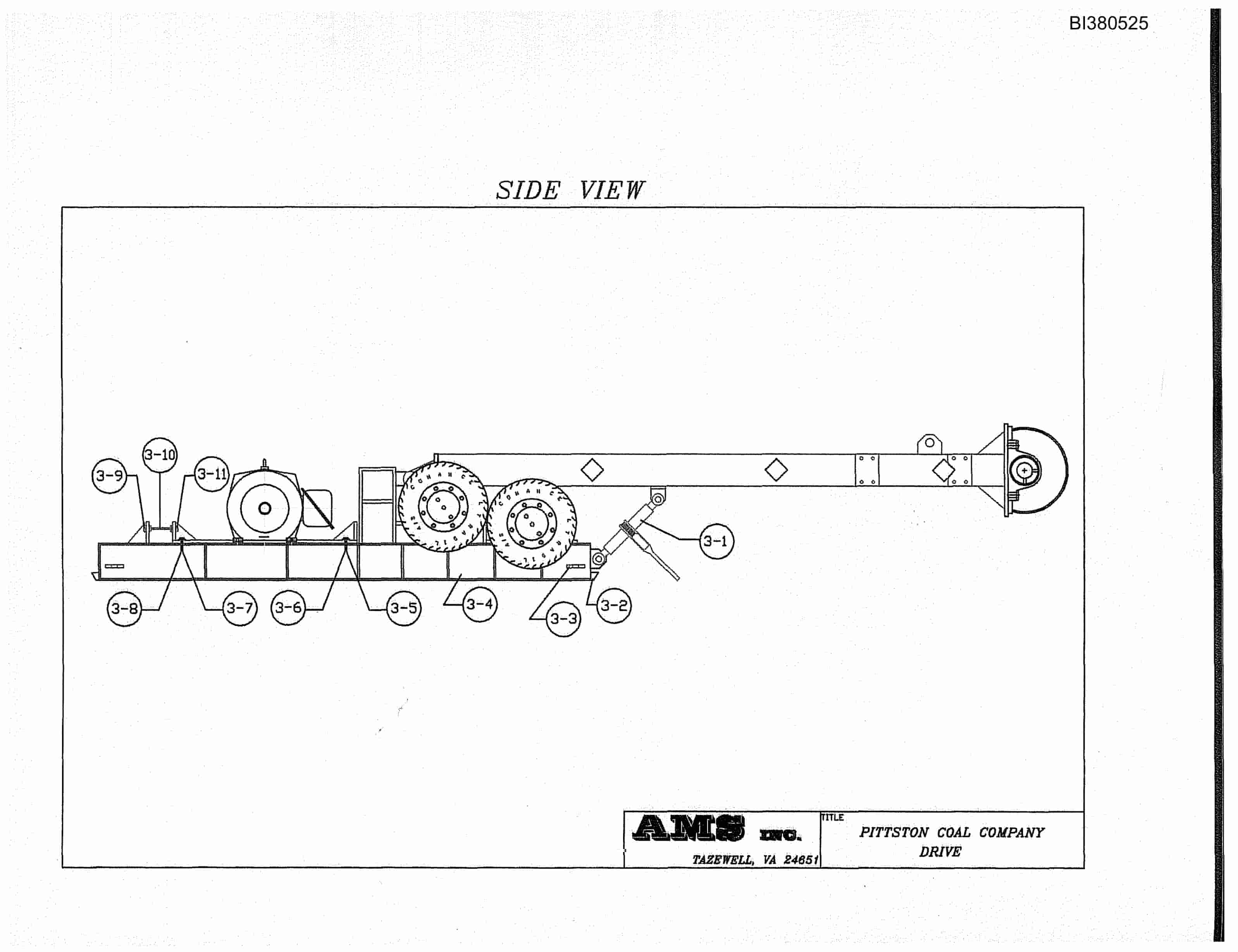 Bucyrus Drive, Take-Up, Tailpiece Parts Catalog BI380525-4