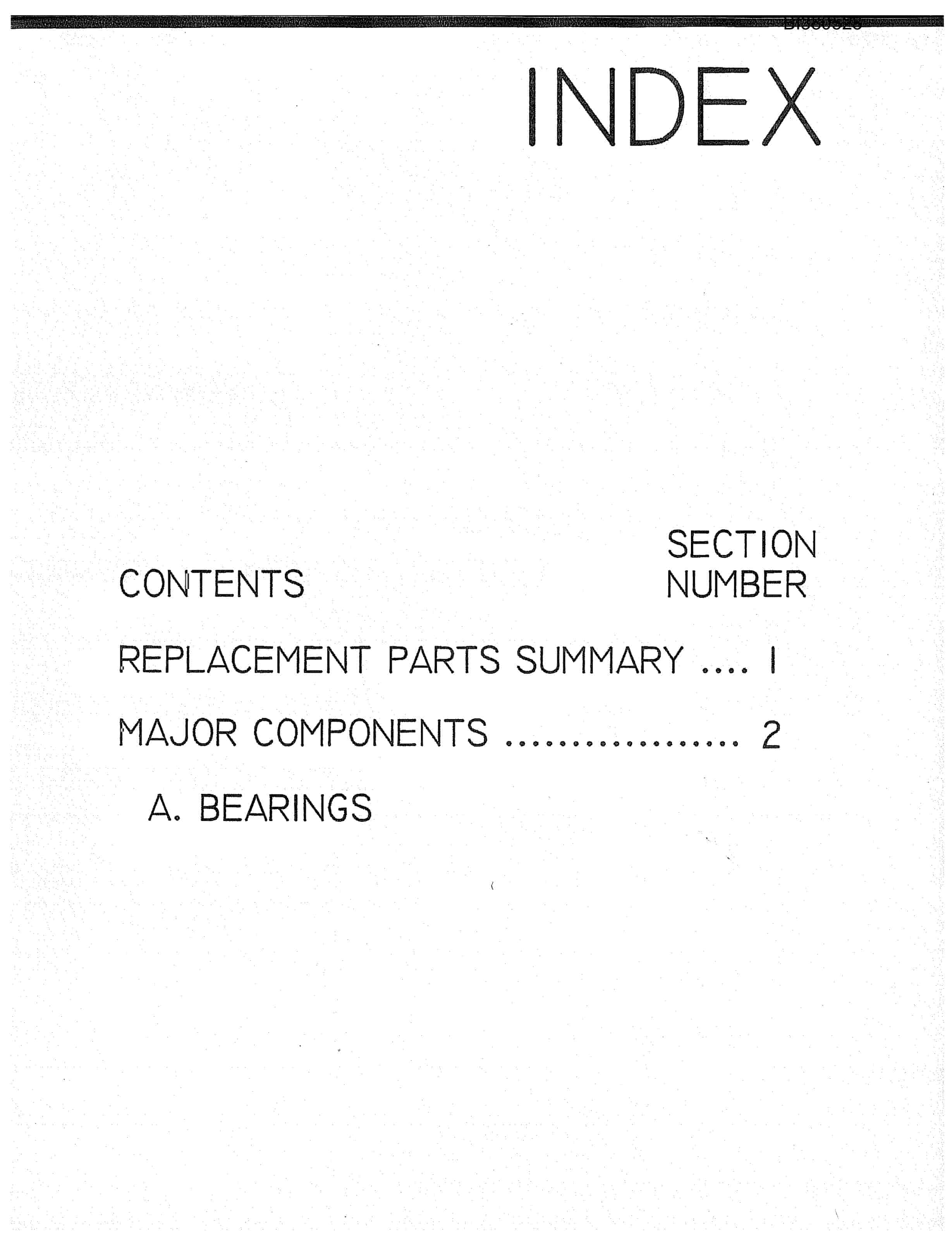 Bucyrus Drive, Take-Up, Tailpiece Parts Catalog BI380528-4