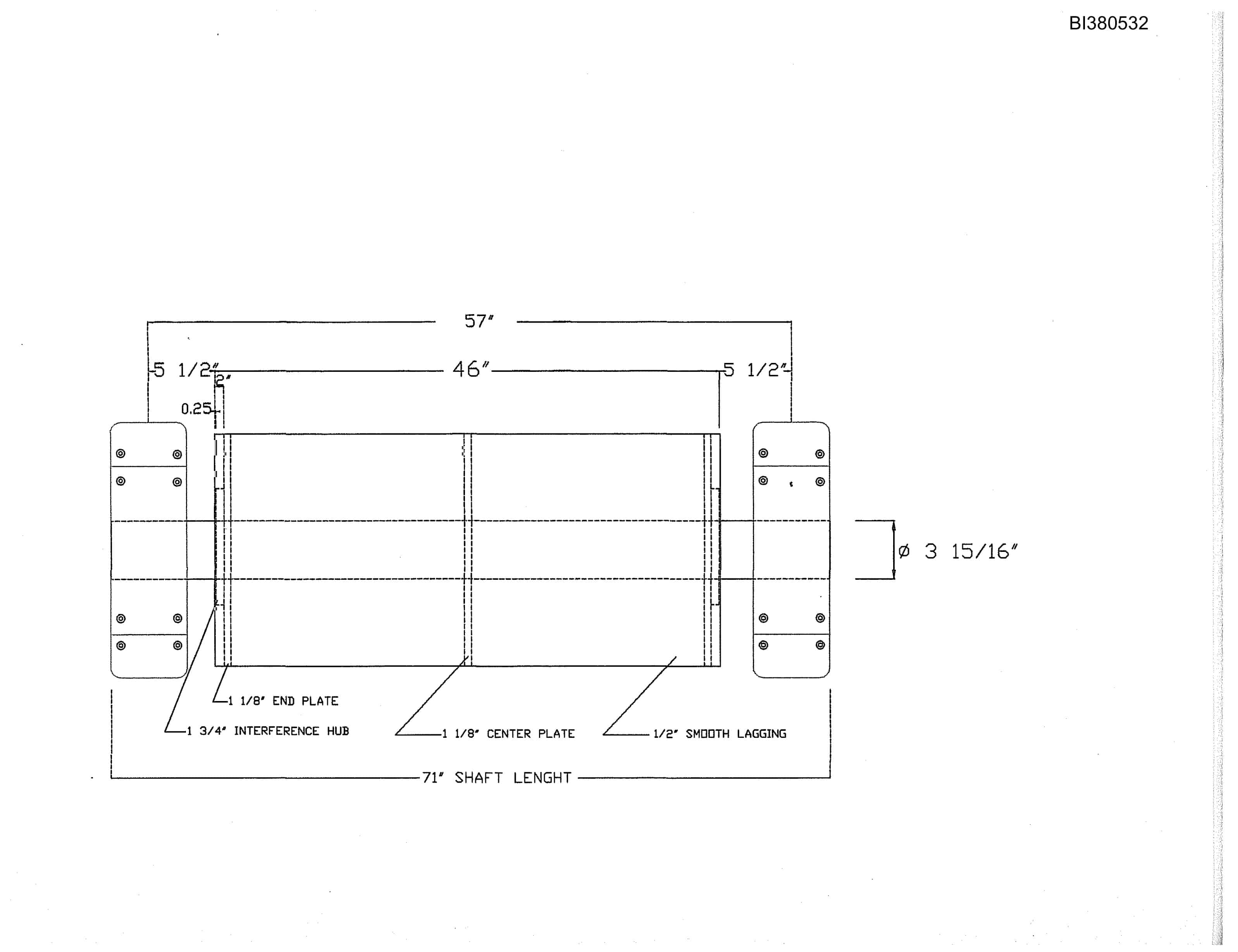 Bucyrus Drive, Take-Up, Tailpiece Parts Catalog BI380532-3