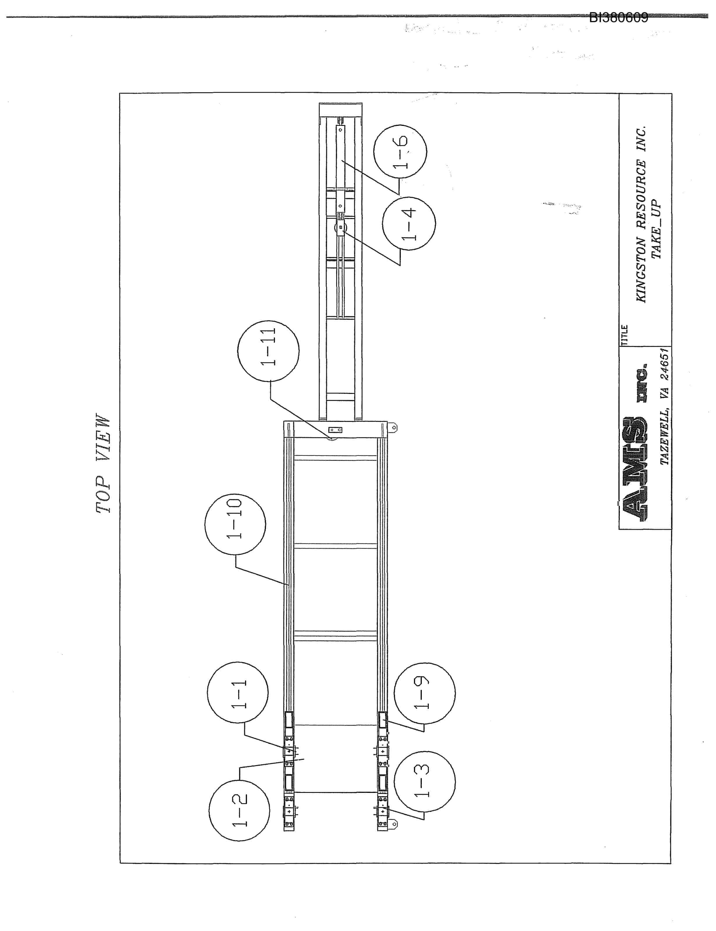 Bucyrus Drive, Take-Up, Tailpiece Parts Catalog BI380609-2