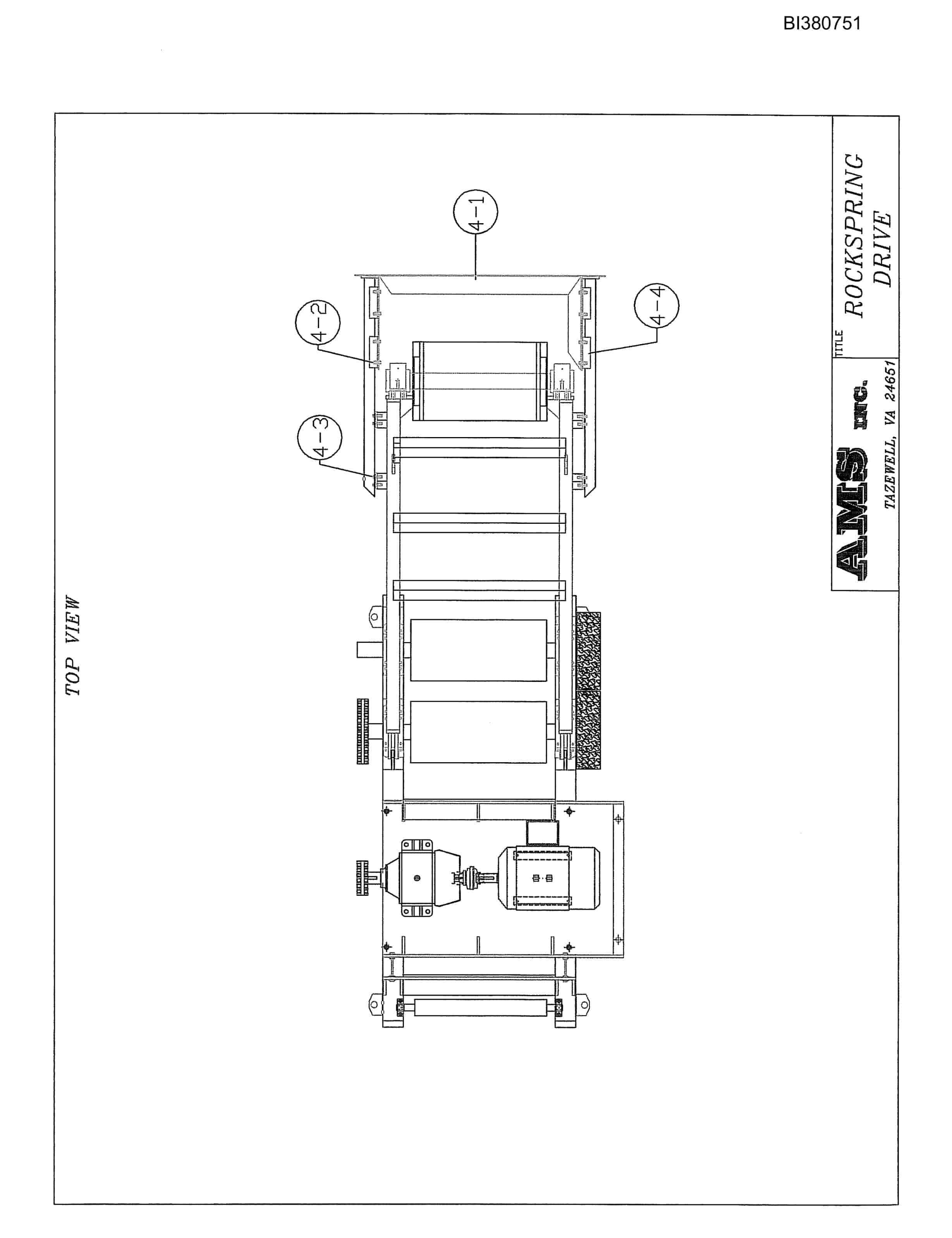 Bucyrus Drive, Take-Up, Tailpiece Parts Catalog BI380751-2