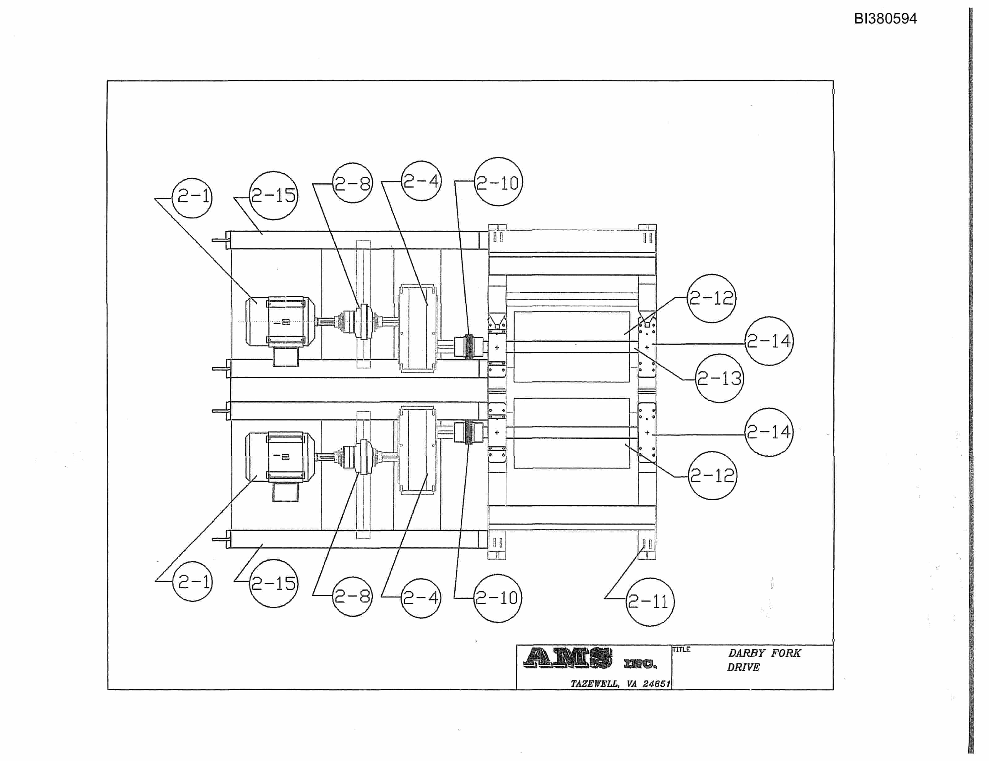 Bucyrus Drive, Take-Up, Tailpiece, Remote Tailpiece, Remote Discharge, Feed Thru Parts Catalog BI380594-3