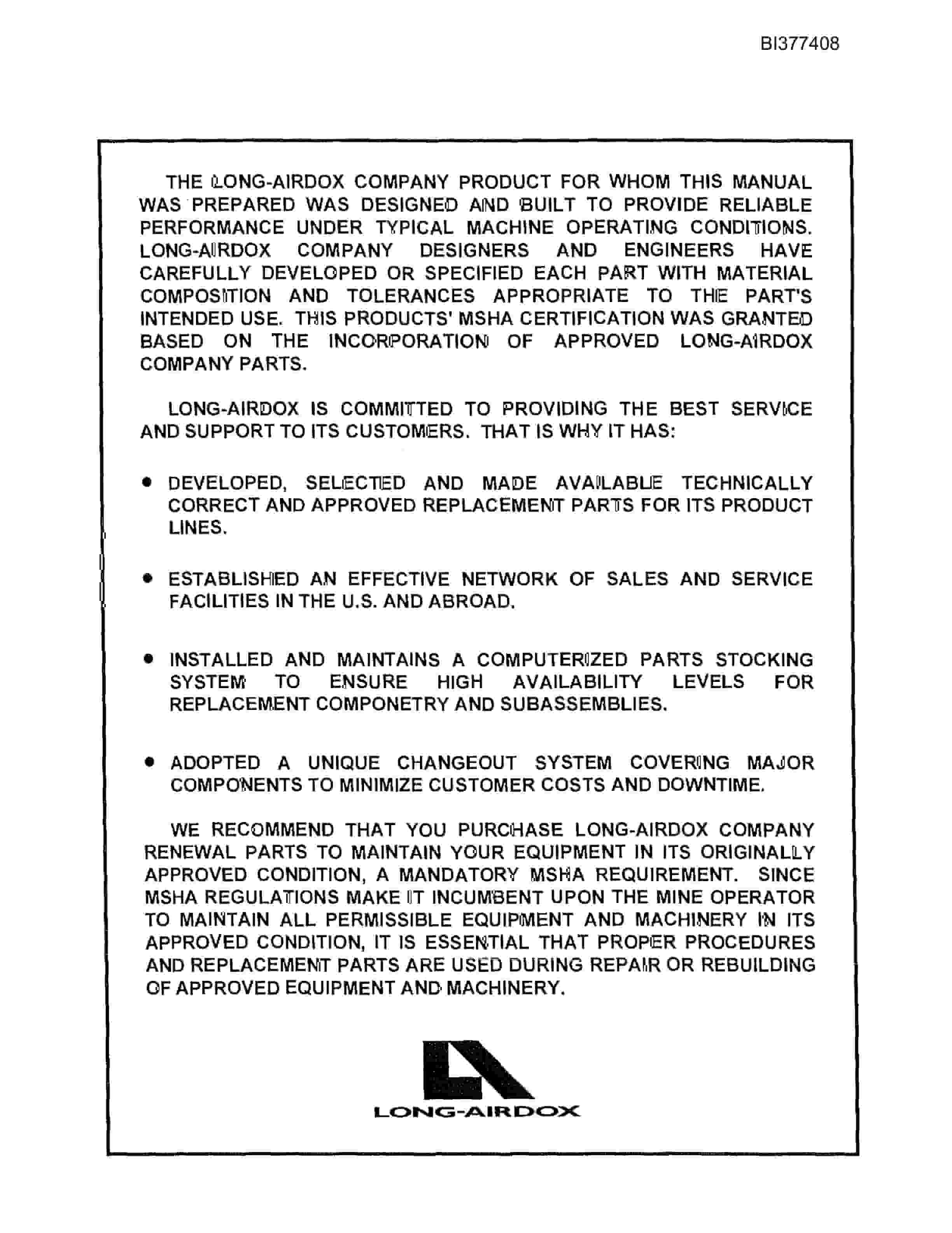 Bucyrus DT-30H Parts Catalog BI377408-3