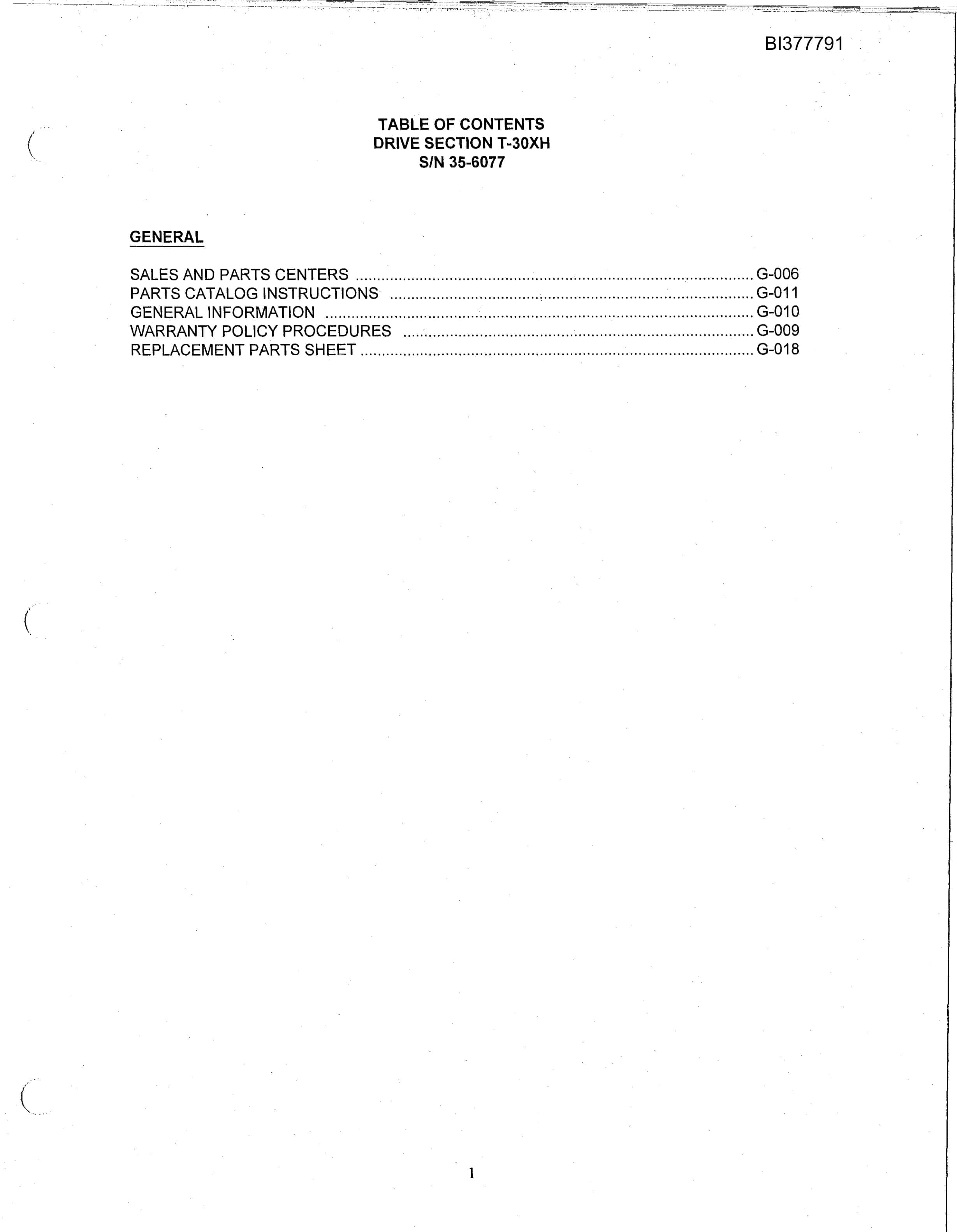Bucyrus DT-30XH Parts Catalog BI377791-3
