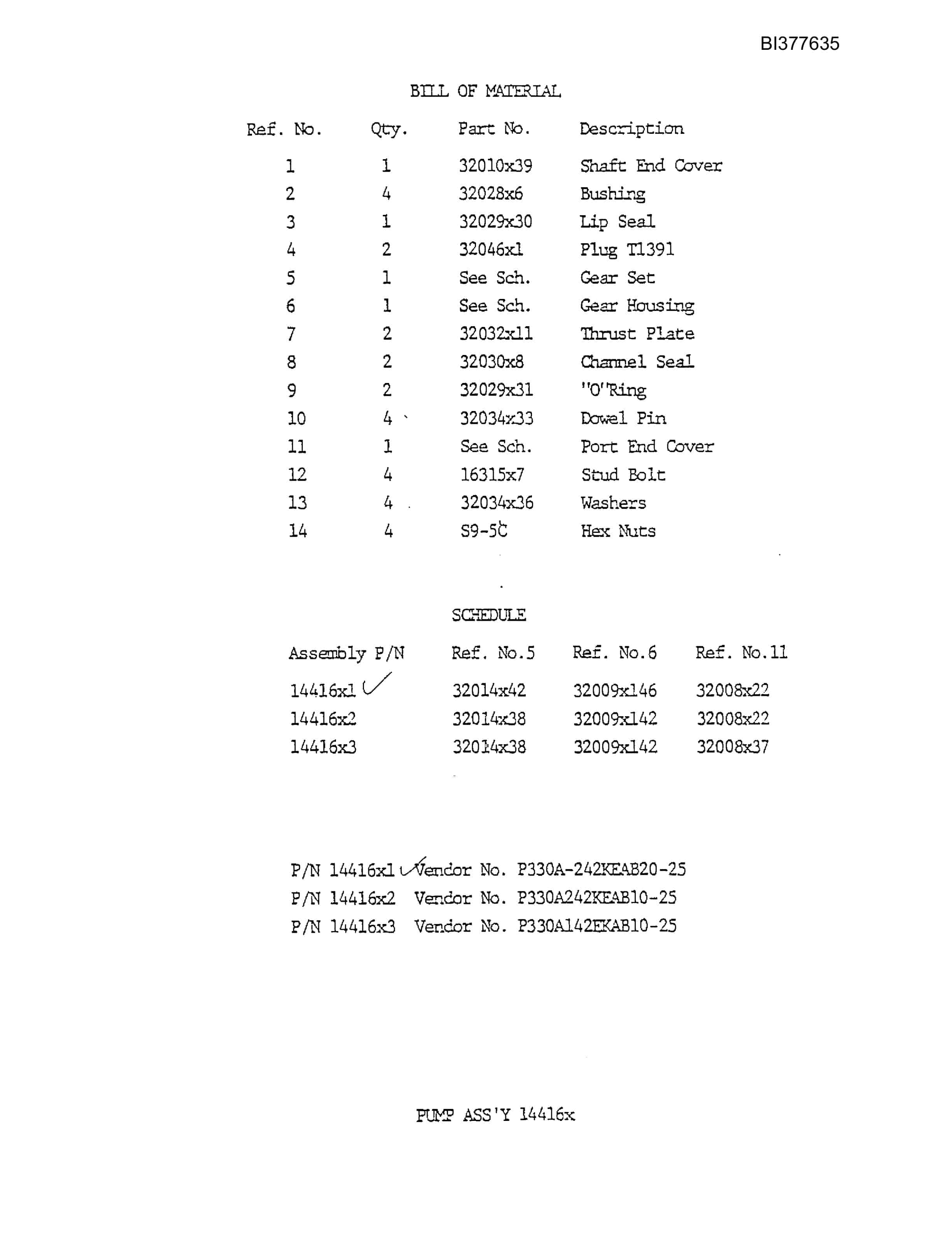 Bucyrus DT-42H Parts Catalog BI377635-4