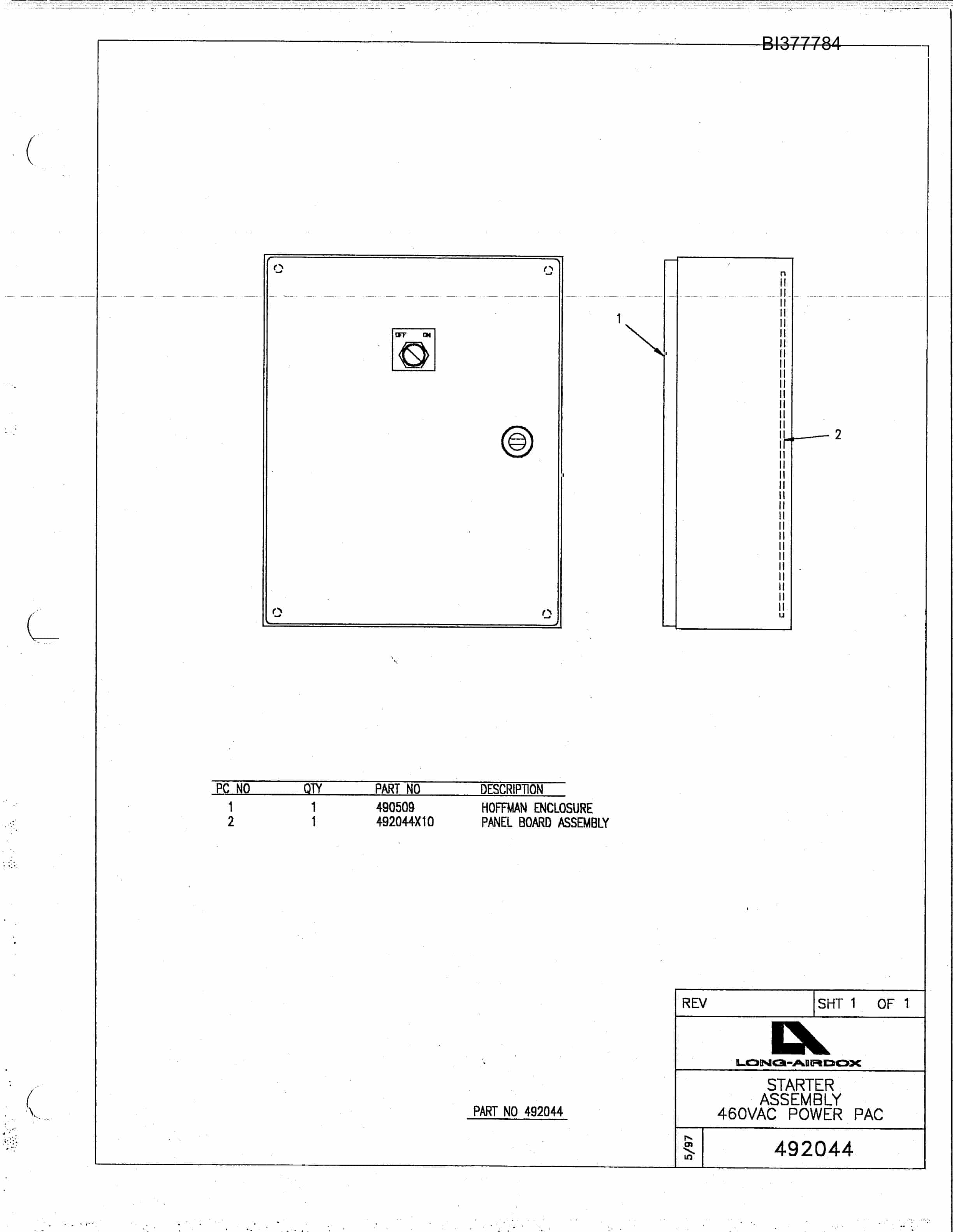 Bucyrus DT-42HD Drive Section Parts Catalog BI377784-5