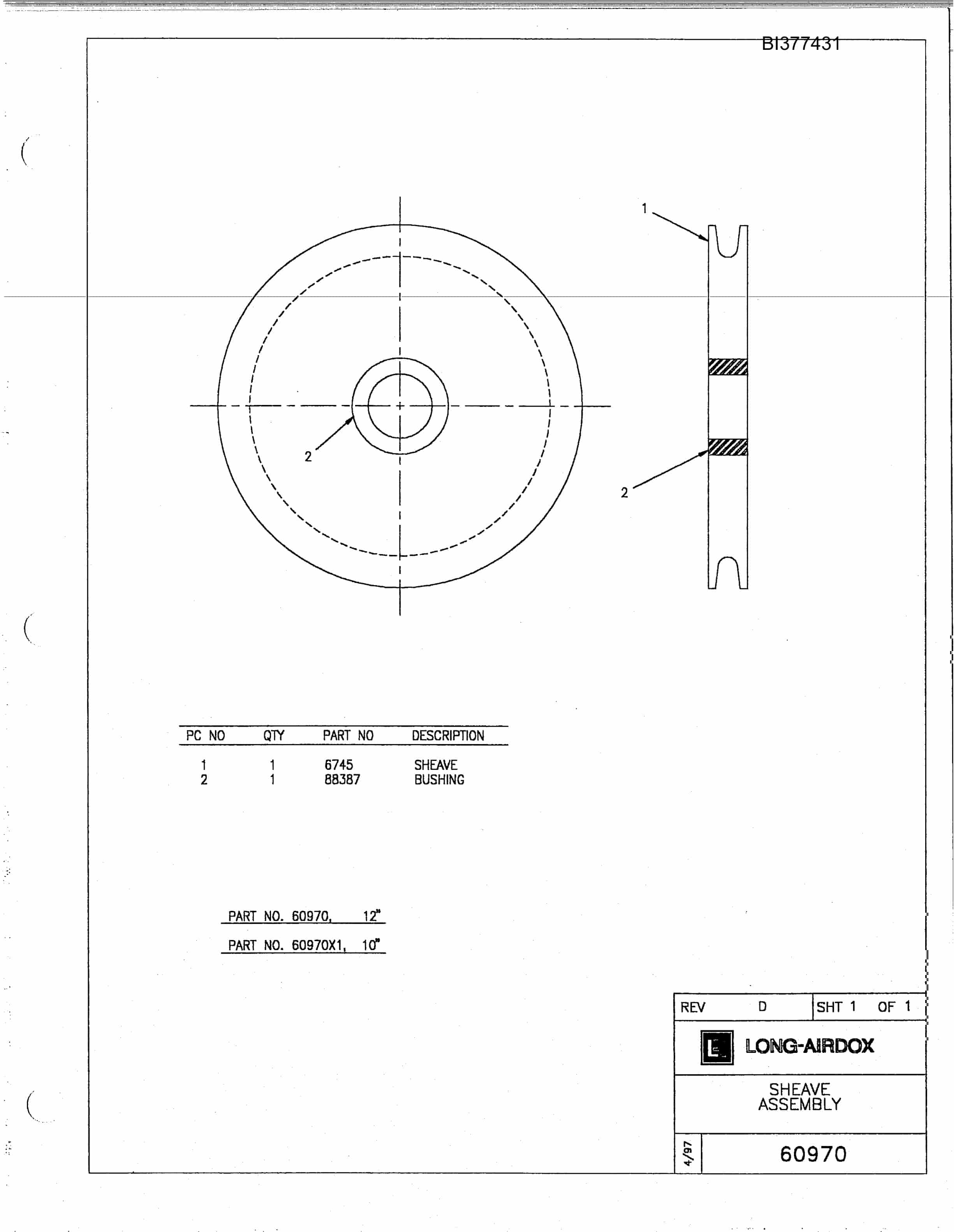 Bucyrus DT-42HD Parts Catalog BI377431-4