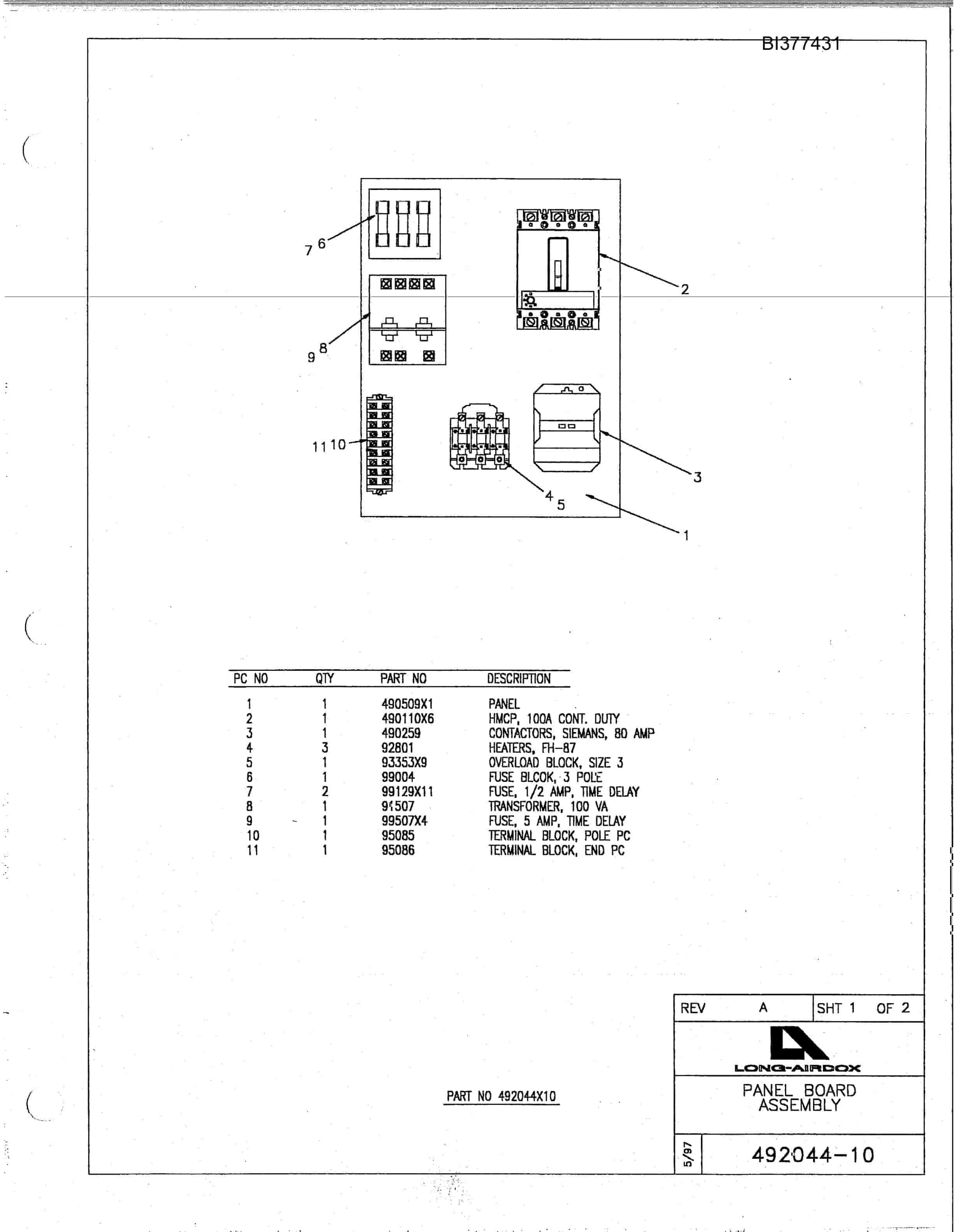 Bucyrus DT-42HD Parts Catalog BI377431-5