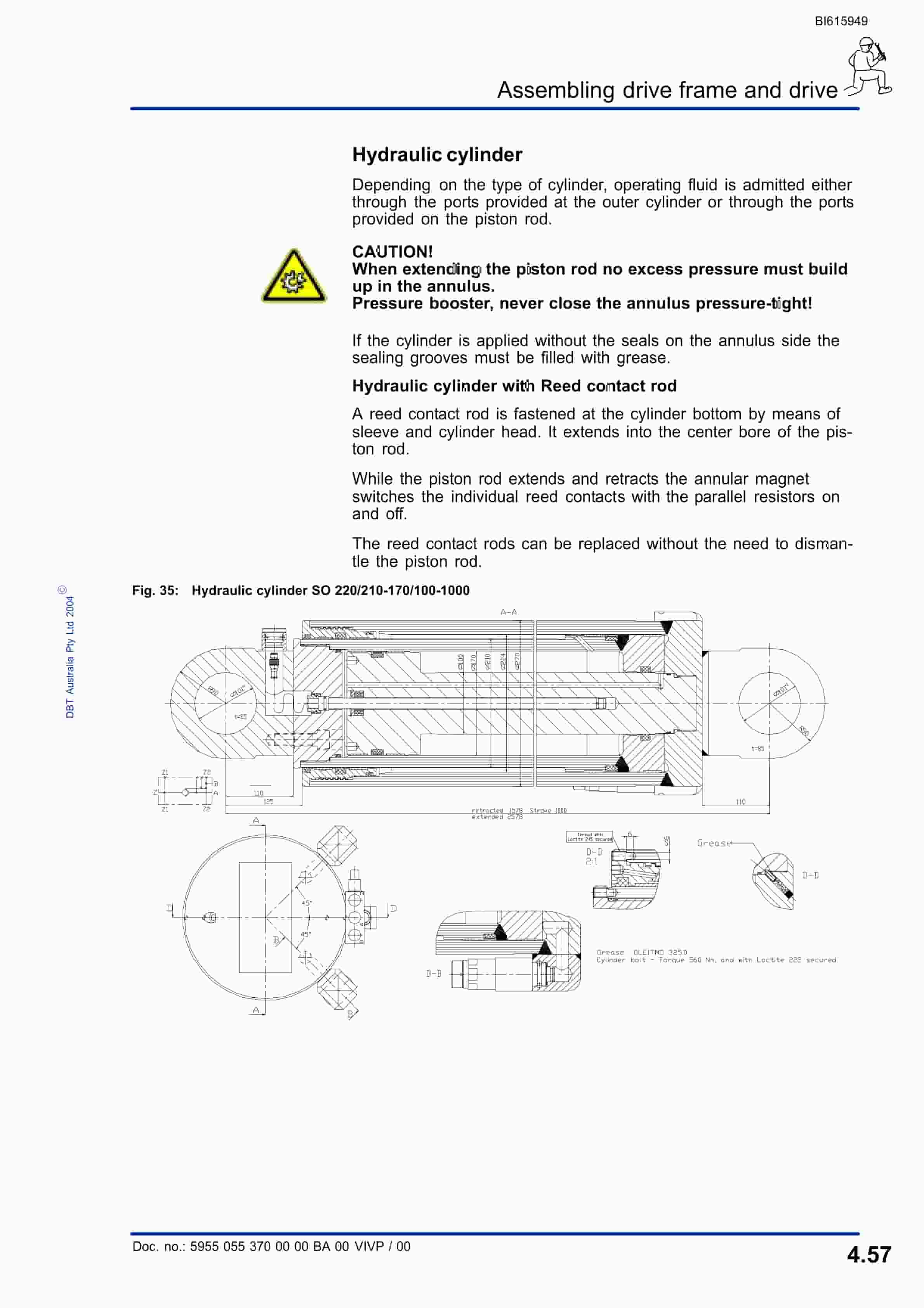 Bucyrus Face Conveyor PF4-1032 Angus Place Technical Manual BI615949-2