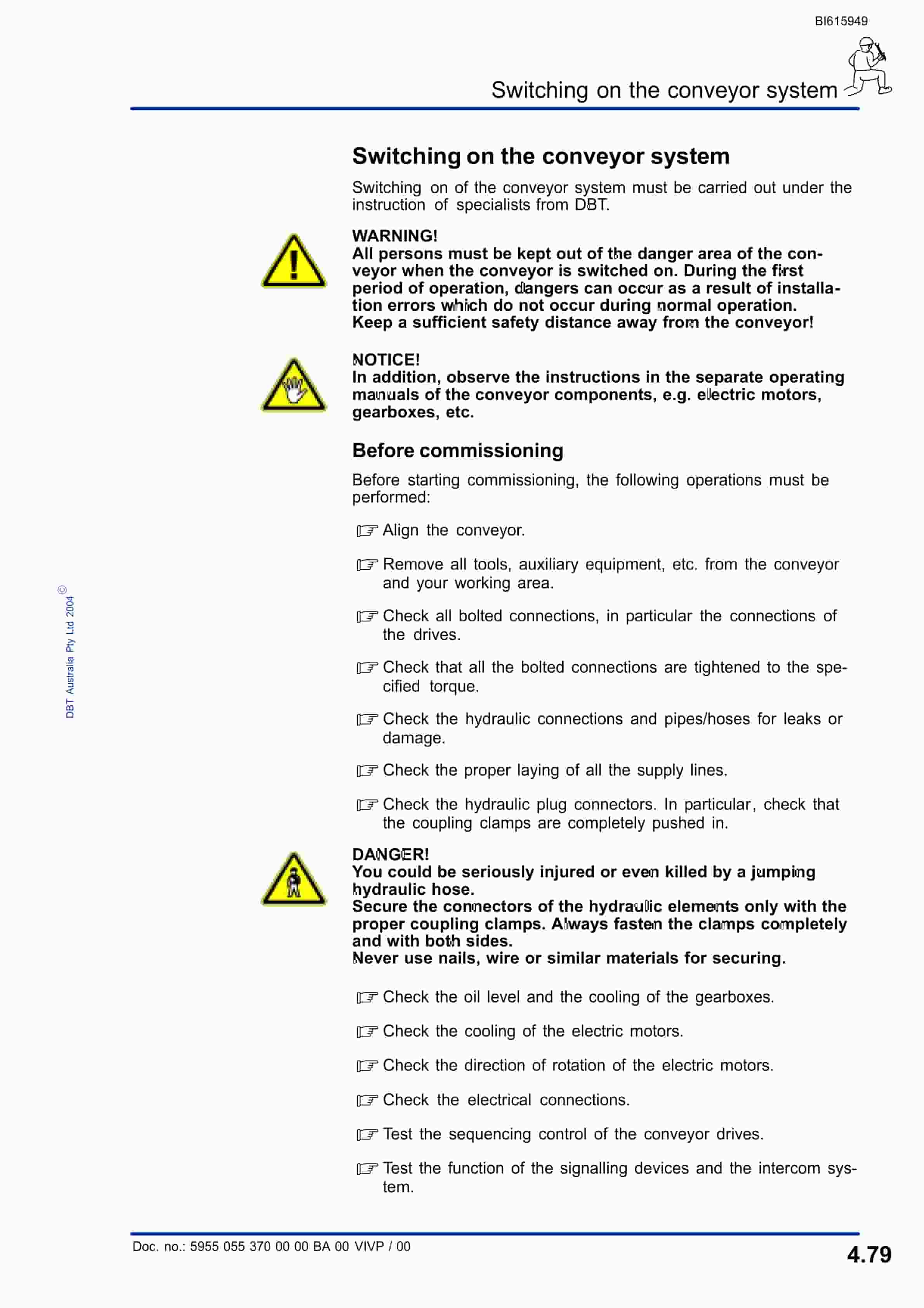 Bucyrus Face Conveyor PF4-1032 Angus Place Technical Manual BI615949-3