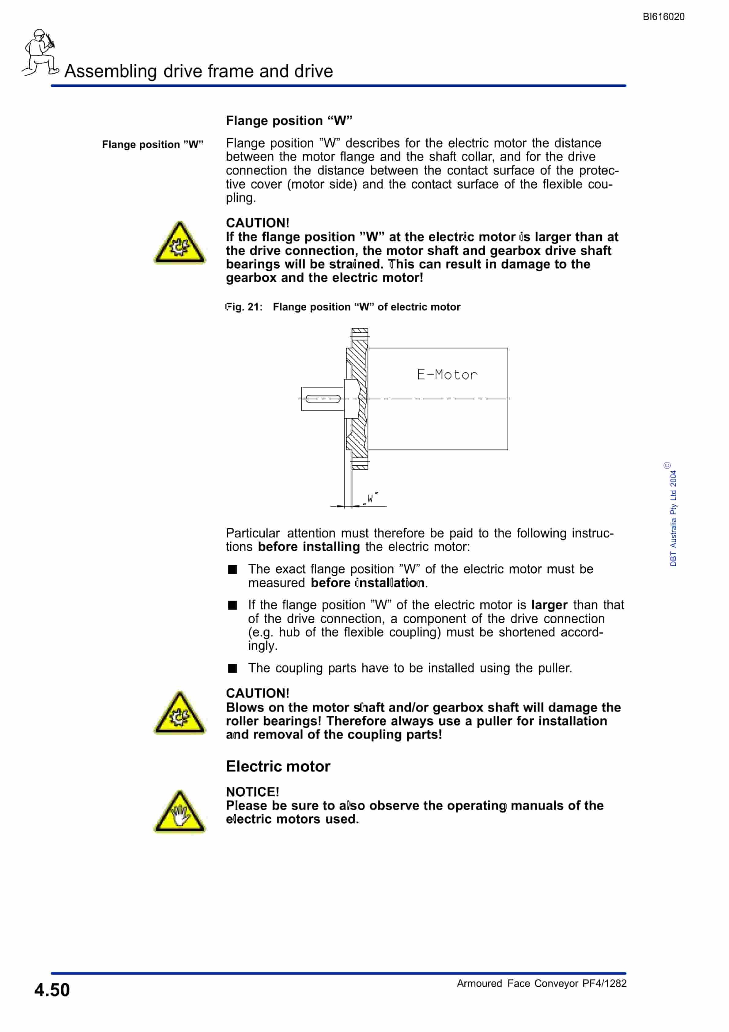 Bucyrus Face Conveyor PF4-1282 Kayuga Technical Manual BI616020-2