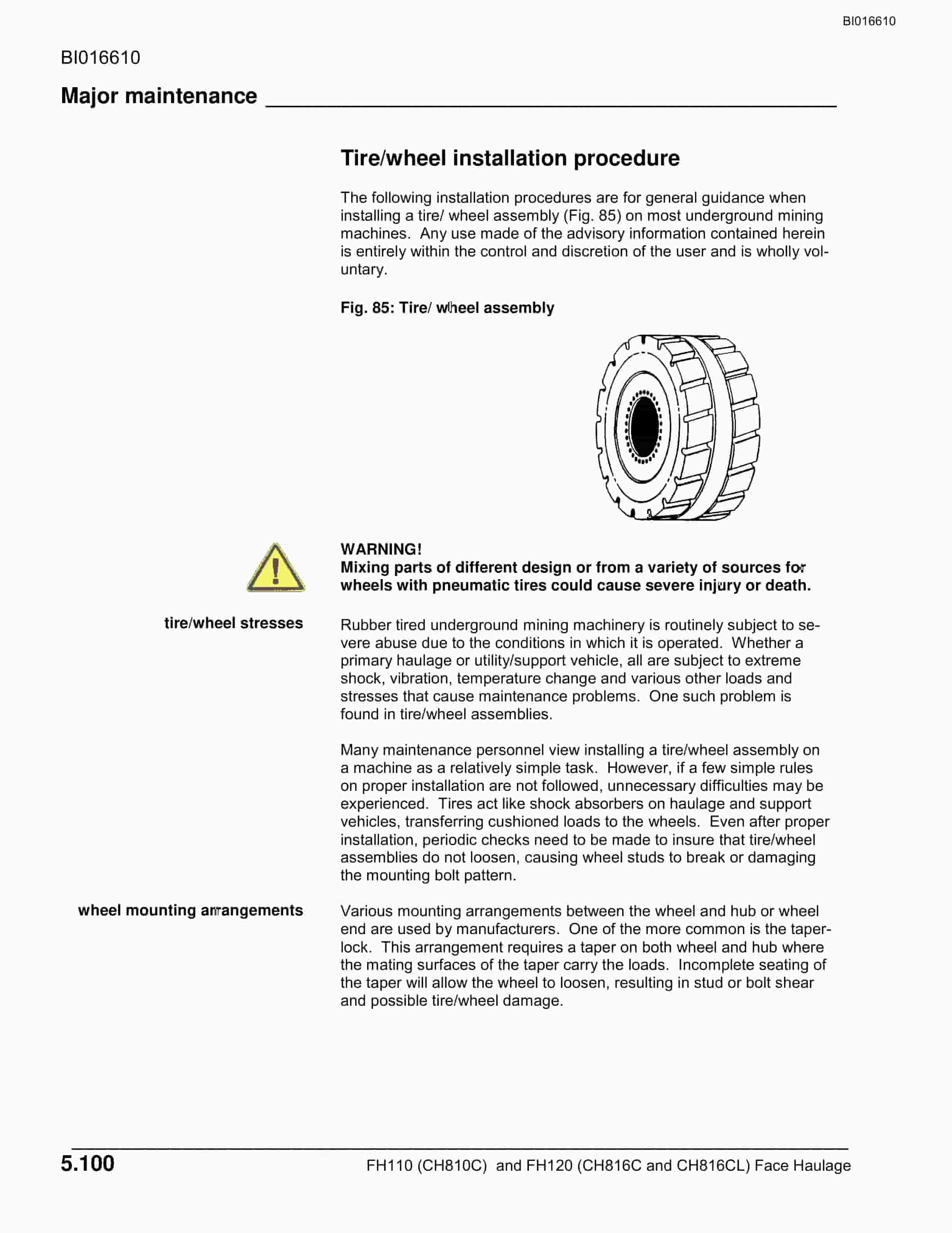 Bucyrus Face Haulage Technical Manual BI016610-5
