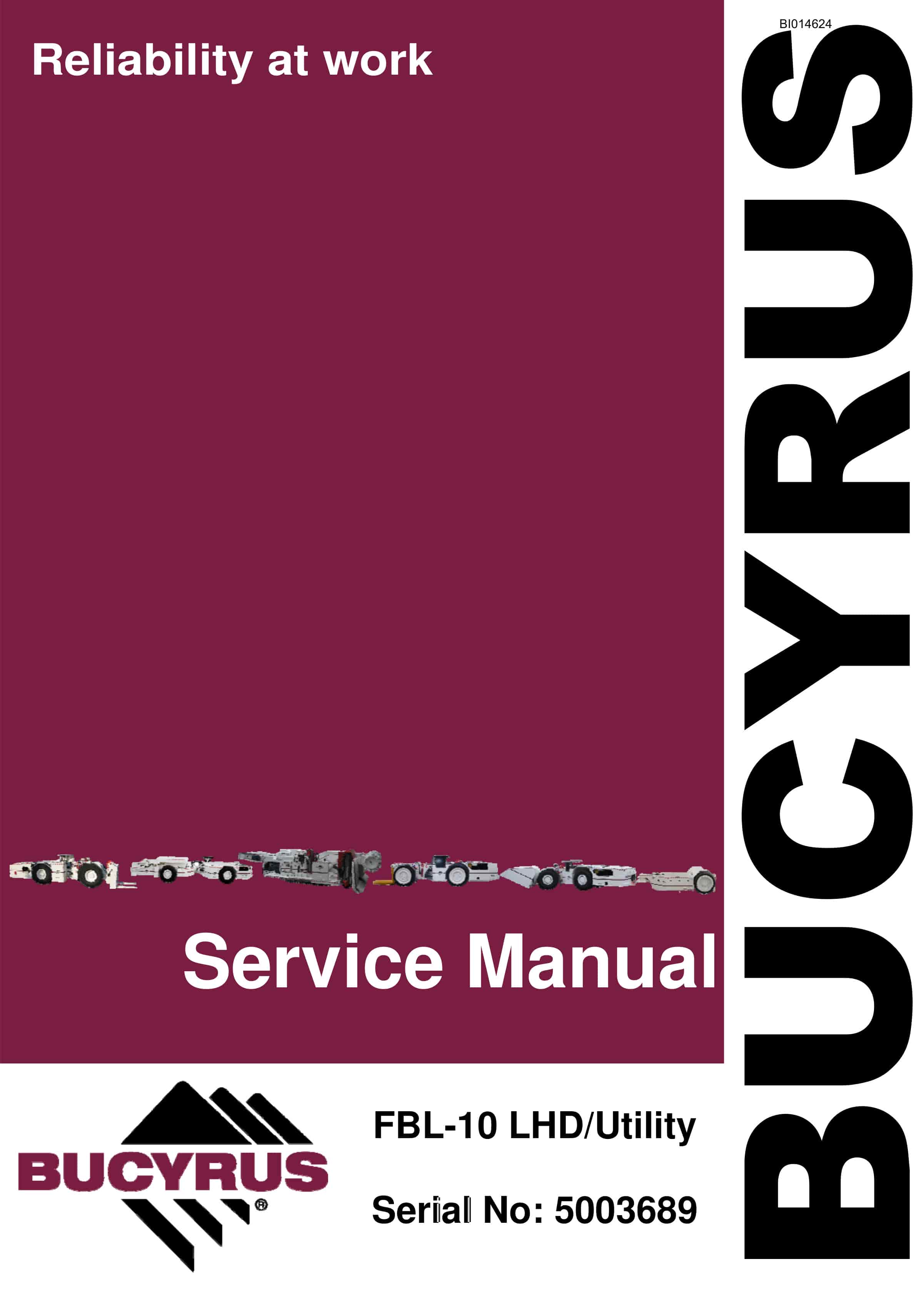 Bucyrus FBL-10 LHD - Utility Service Manual BI014624