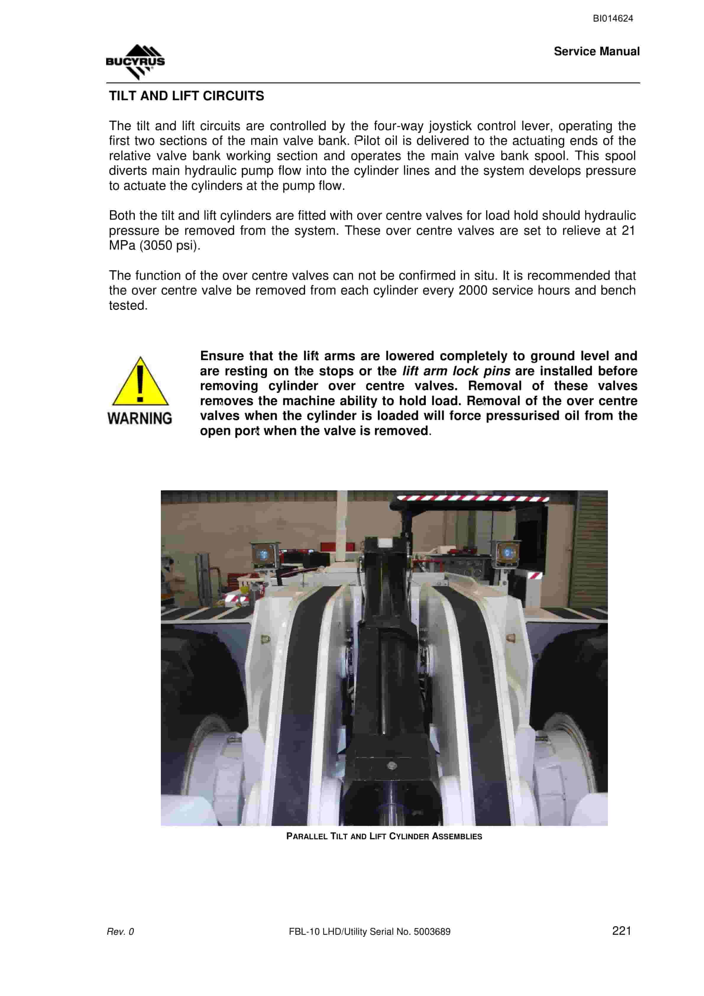 Bucyrus FBL-10 LHD - Utility Service Manual BI014624 4 Bucyrus FBL-10 LHD - Utility Service Manual BI014624 - Image 4
