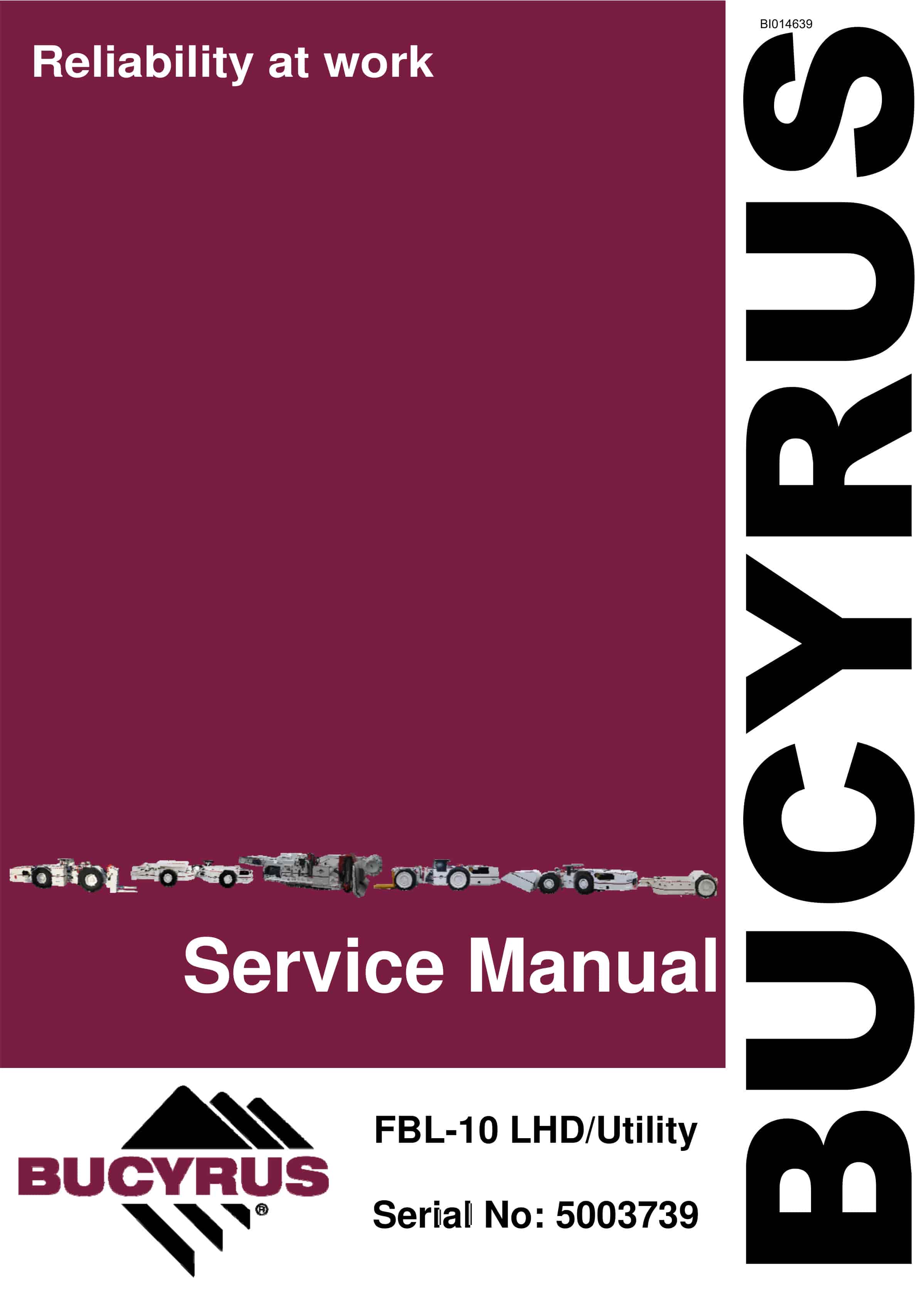 Bucyrus FBL-10 LHD - Utility Service Manual BI014639