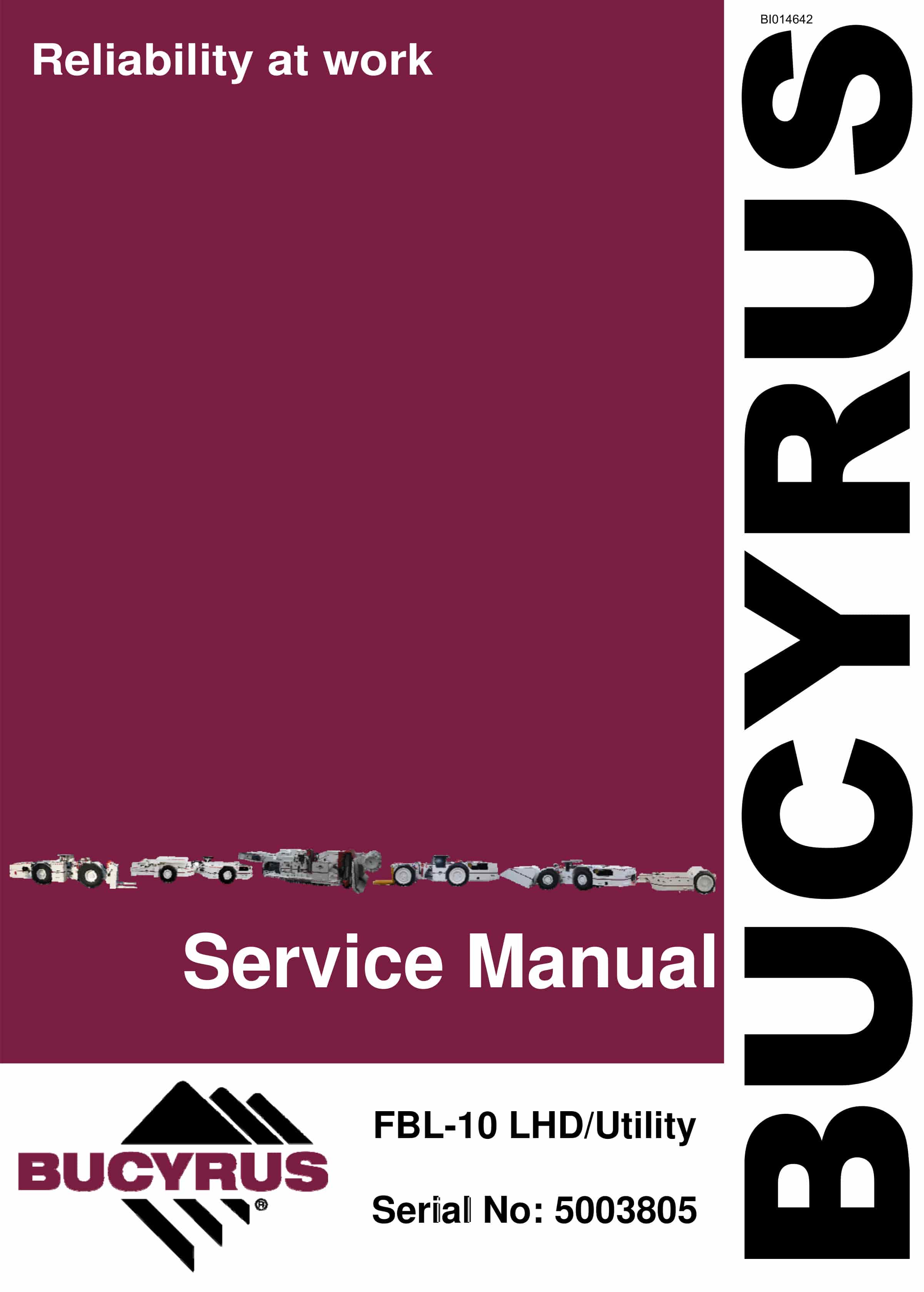 Bucyrus FBL-10 LHD - Utility Service Manual BI014642